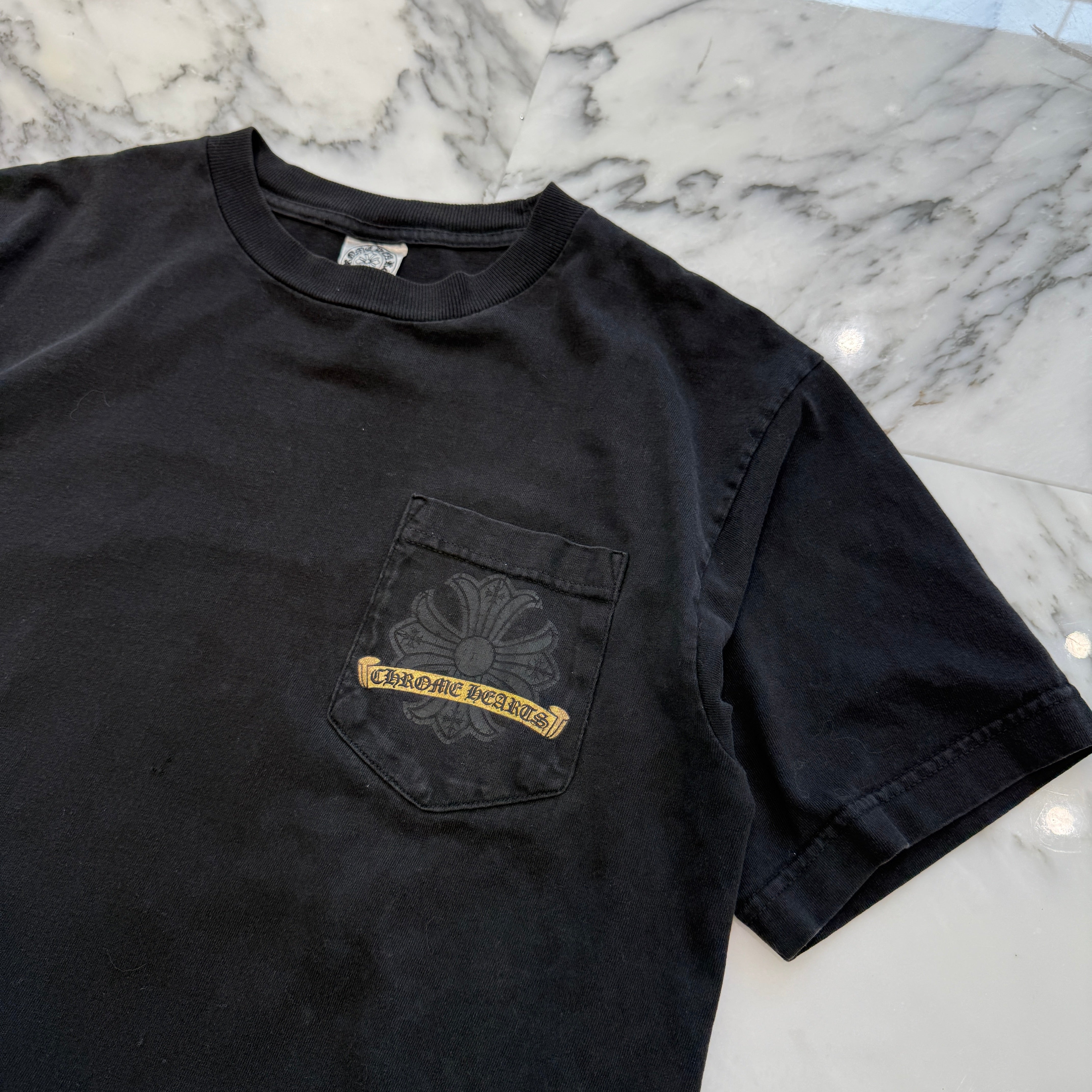 CHROME HEARTS CH Plus Scroll Gold Horseshoe Tee Size M クロムハーツ CHプラス スクロール ゴールド ホースシュー Tシャツ サイズM