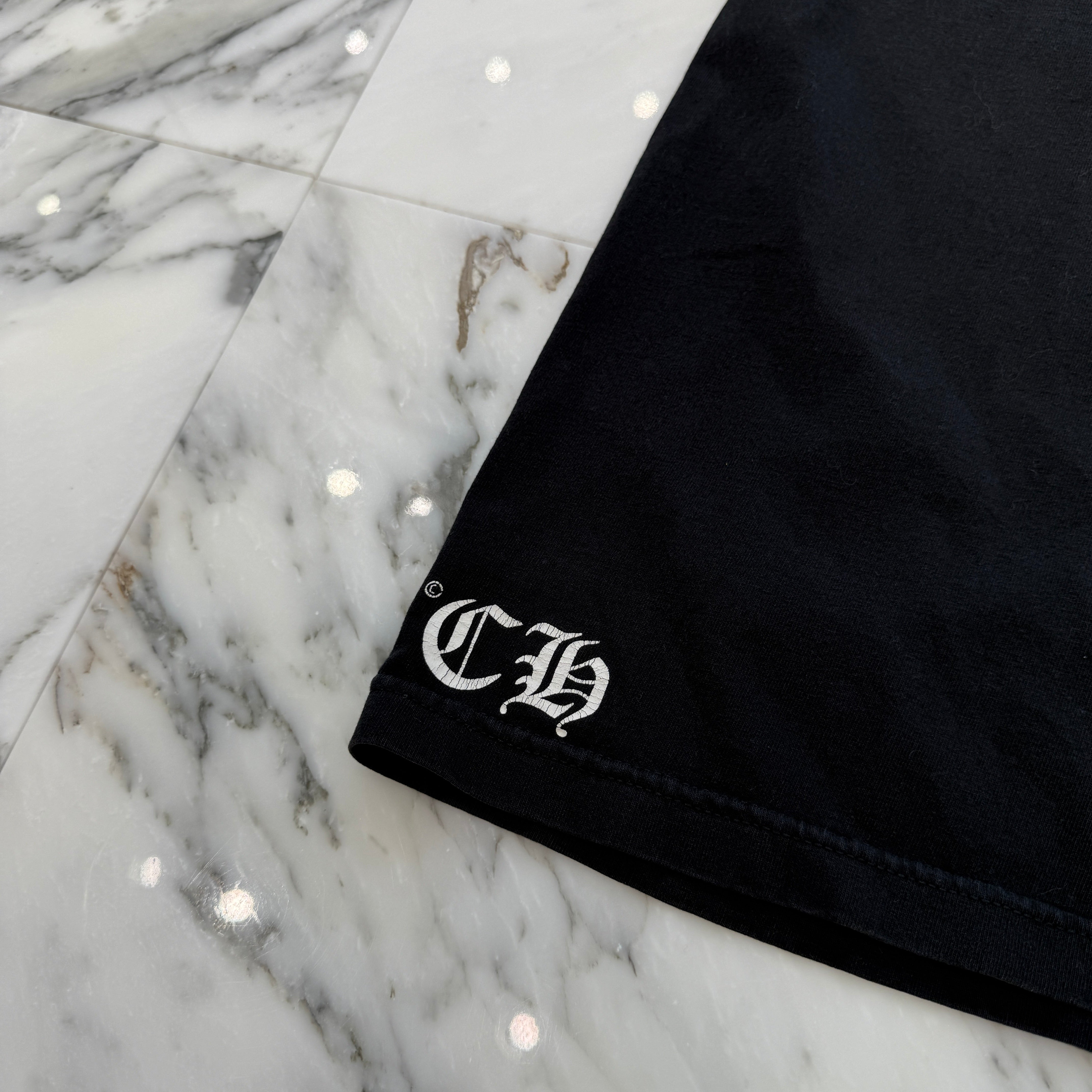 CHROME HEARTS CH Plus Scroll Gold Horseshoe Tee Size M クロムハーツ CHプラス スクロール ゴールド ホースシュー Tシャツ サイズM