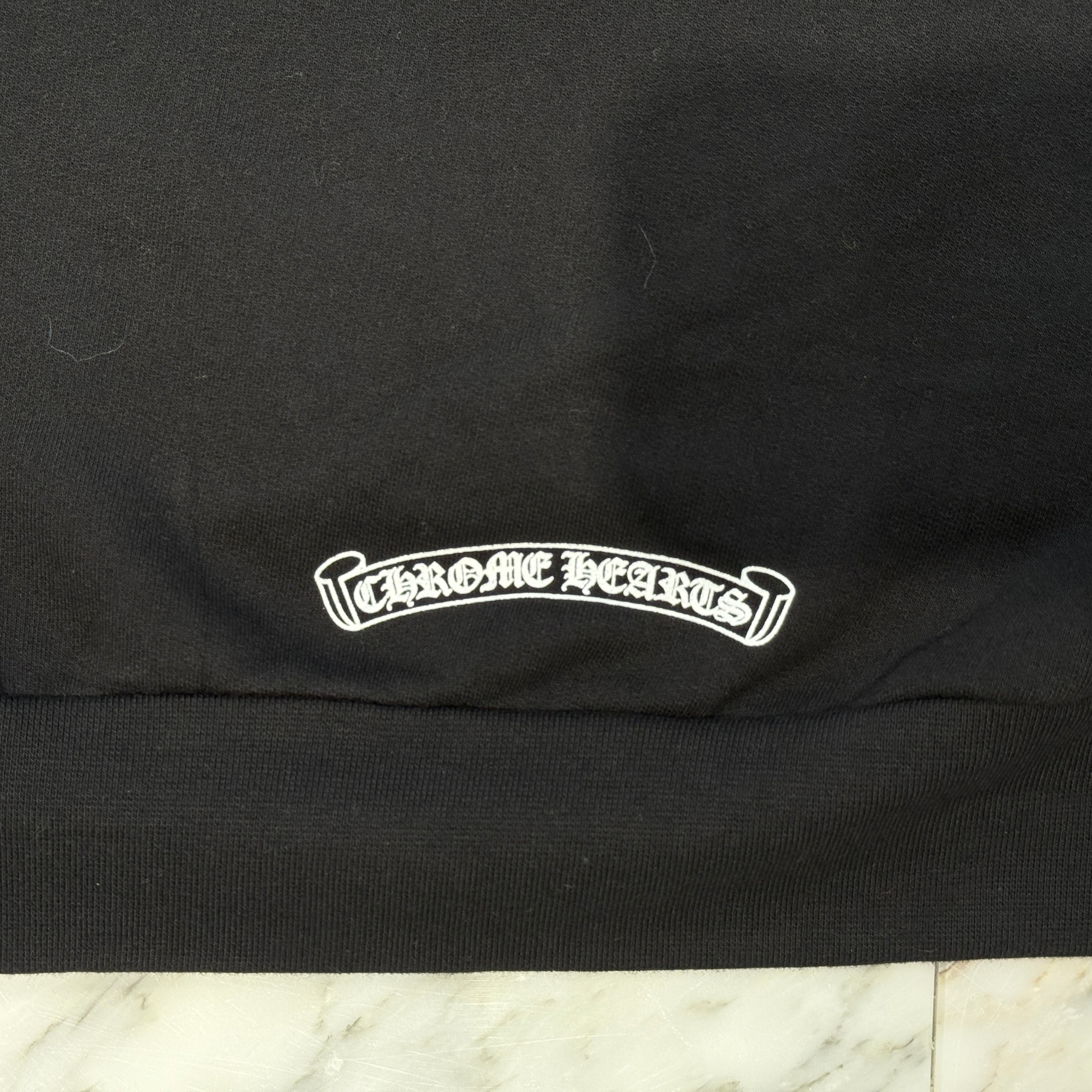 CHROME HEARTS Floral Cross Horseshoe Zip Up Hoodie Size L クロムハーツ フローラルクロス ホースシュー ジップアップフーディ サイズL