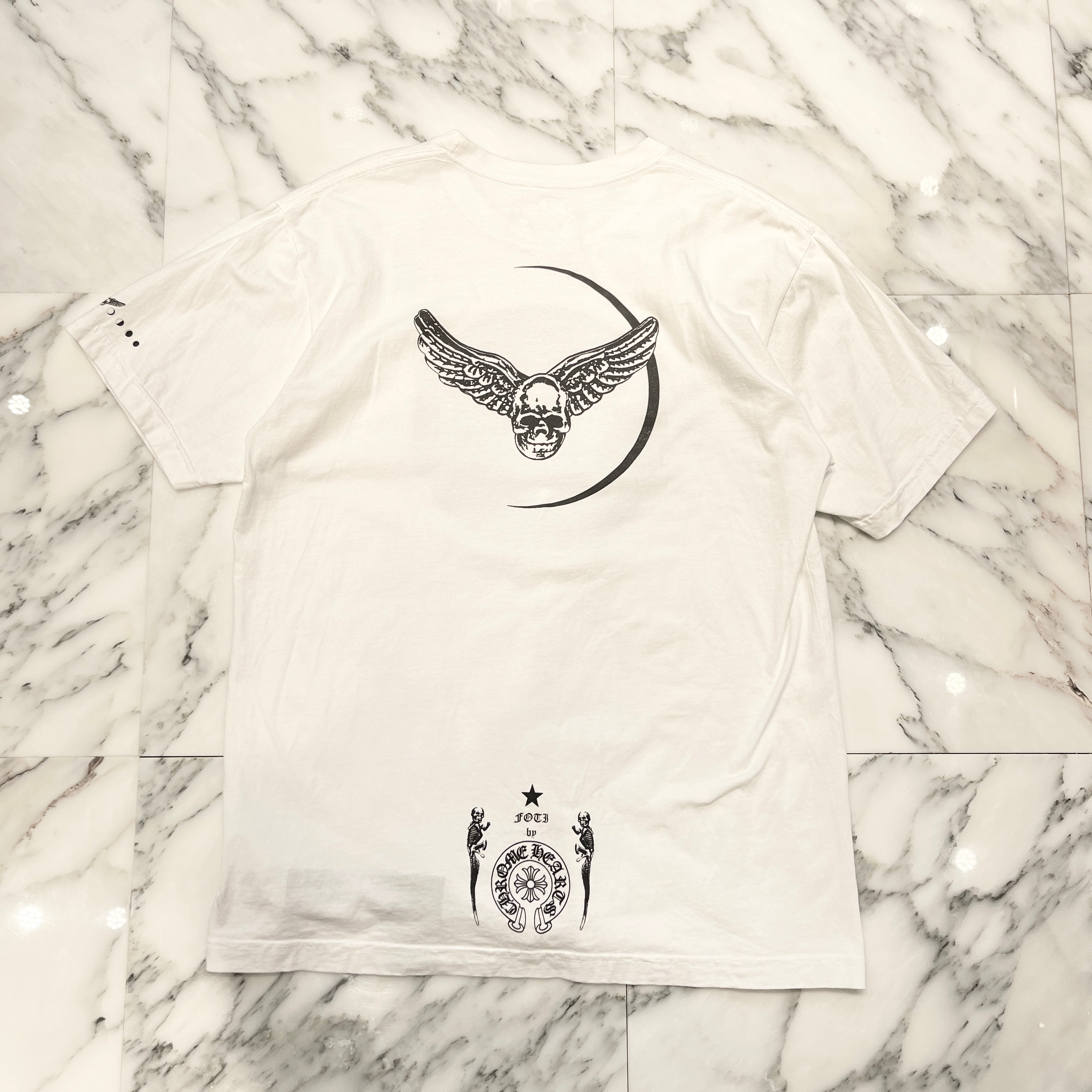 CHROME HEARTS FOTI Wing Crescent Moon Tee Size L クロムハーツ フォティ ウイング クレセントムーン Tシャツ サイズL