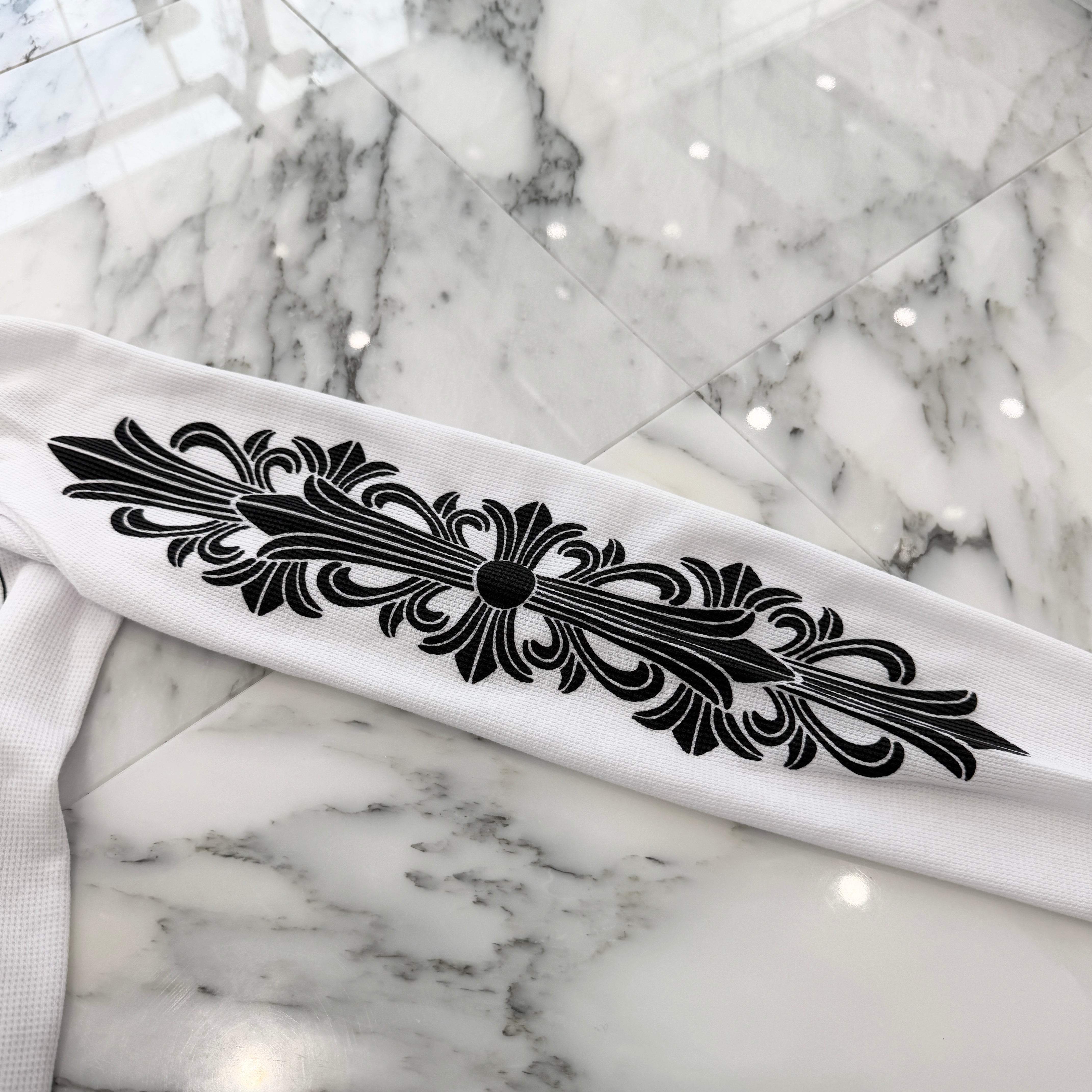 CHROME HEARTS 2025SS Floral Cross Horseshoe Thermal Long Sleeve Tee Size L クロムハーツ フローラルクロス ホースシュー サーマル ロングスリーブ Tシャツ サイズL