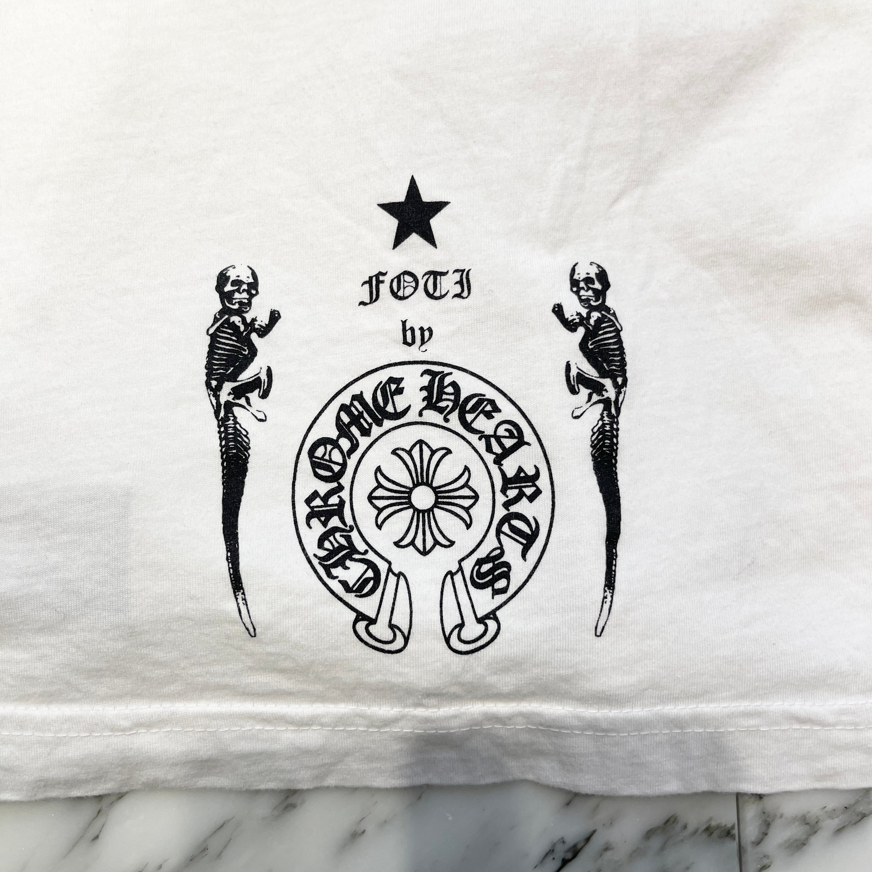 CHROME HEARTS FOTI Wing Crescent Moon Tee Size L クロムハーツ フォティ ウイング クレセントムーン Tシャツ サイズL