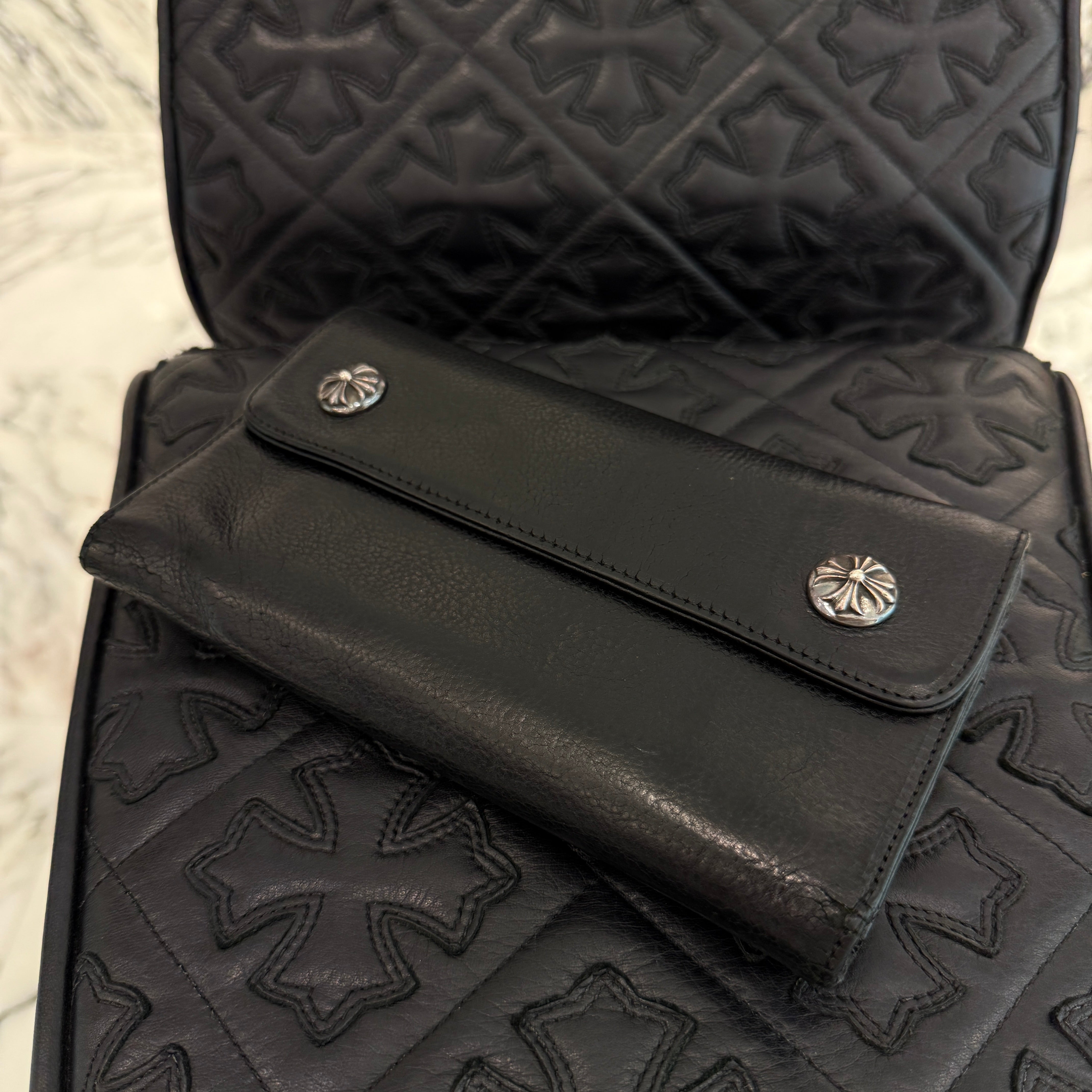 CHROME HEARTS Wave Cross Ball Wallet クロムハーツ ウェーブクロスボール ウォレット