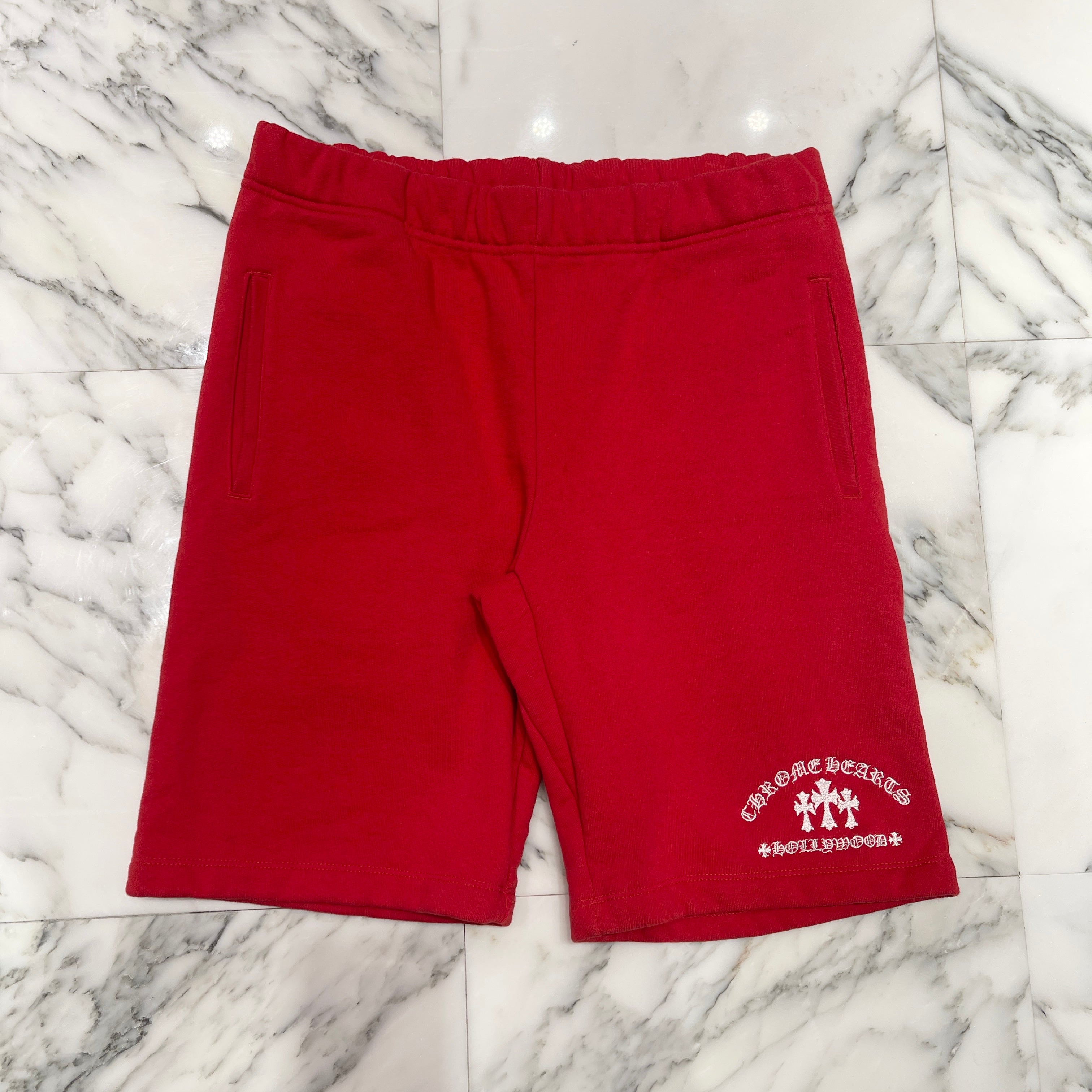 CHROME HEARTS Y NOT King Taco 3 Cemetery Cross Sweat Shorts Size L クロムハーツ ワイノット キングタコ 3セメタリークロス スウェットショーツ サイズL