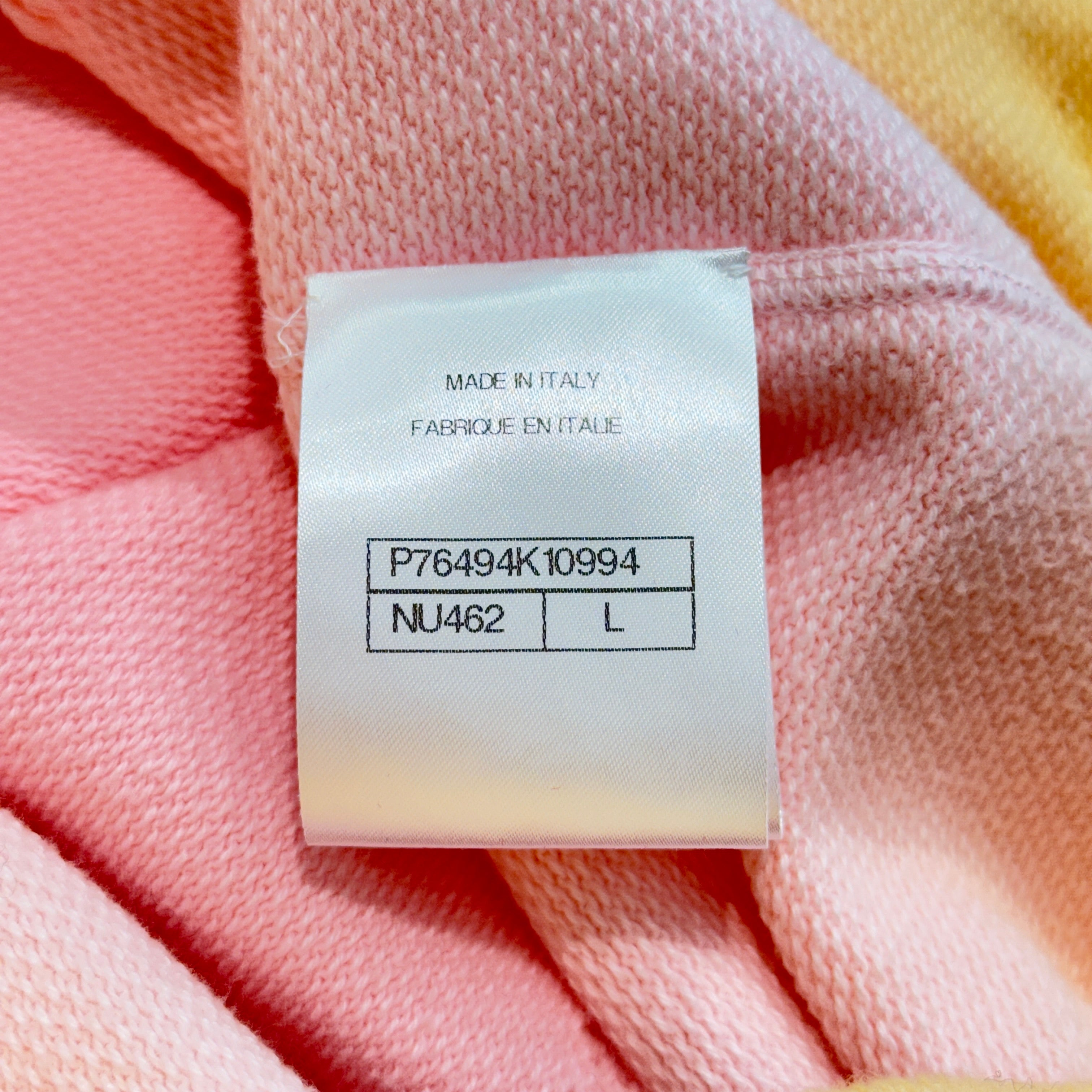 CHANEL Coco Mark Embroidery Gradient Cotton Pullover Hoodie P76494K10994 Size L シャネル ココマーク刺繍 グラデーション コットンプルオーバーフーディ プルオーバーパーカー サイズL