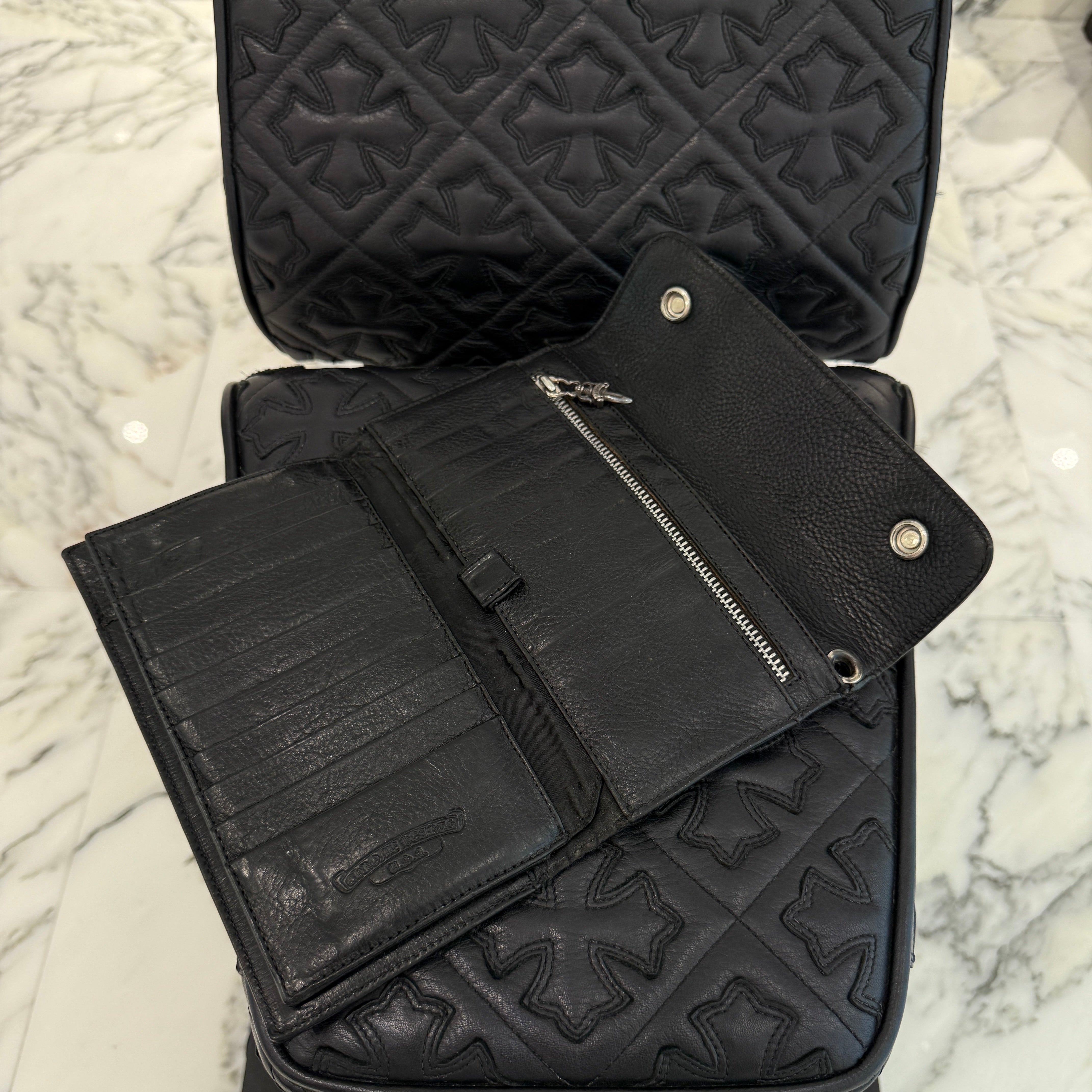 CHROME HEARTS WAVE CROSS BALL ウォレット CHROME HEARTS Wave Cross Ball Wallet Alligator クロムハーツ