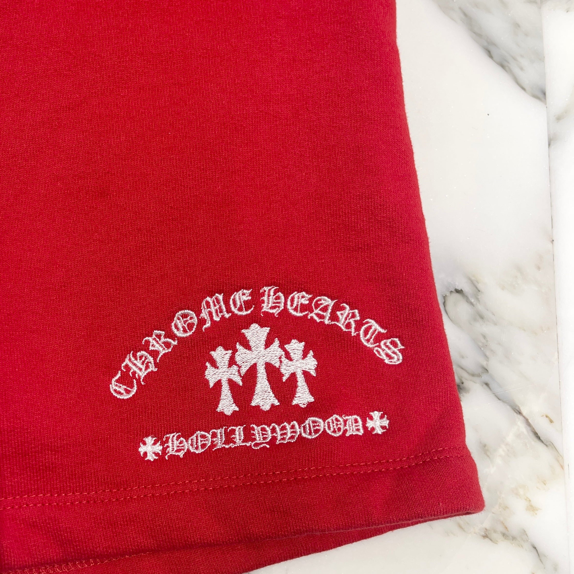 CHROME HEARTS Y NOT King Taco 3 Cemetery Cross Sweat Shorts Size L クロムハーツ ワイノット キングタコ 3セメタリークロス スウェットショーツ サイズL