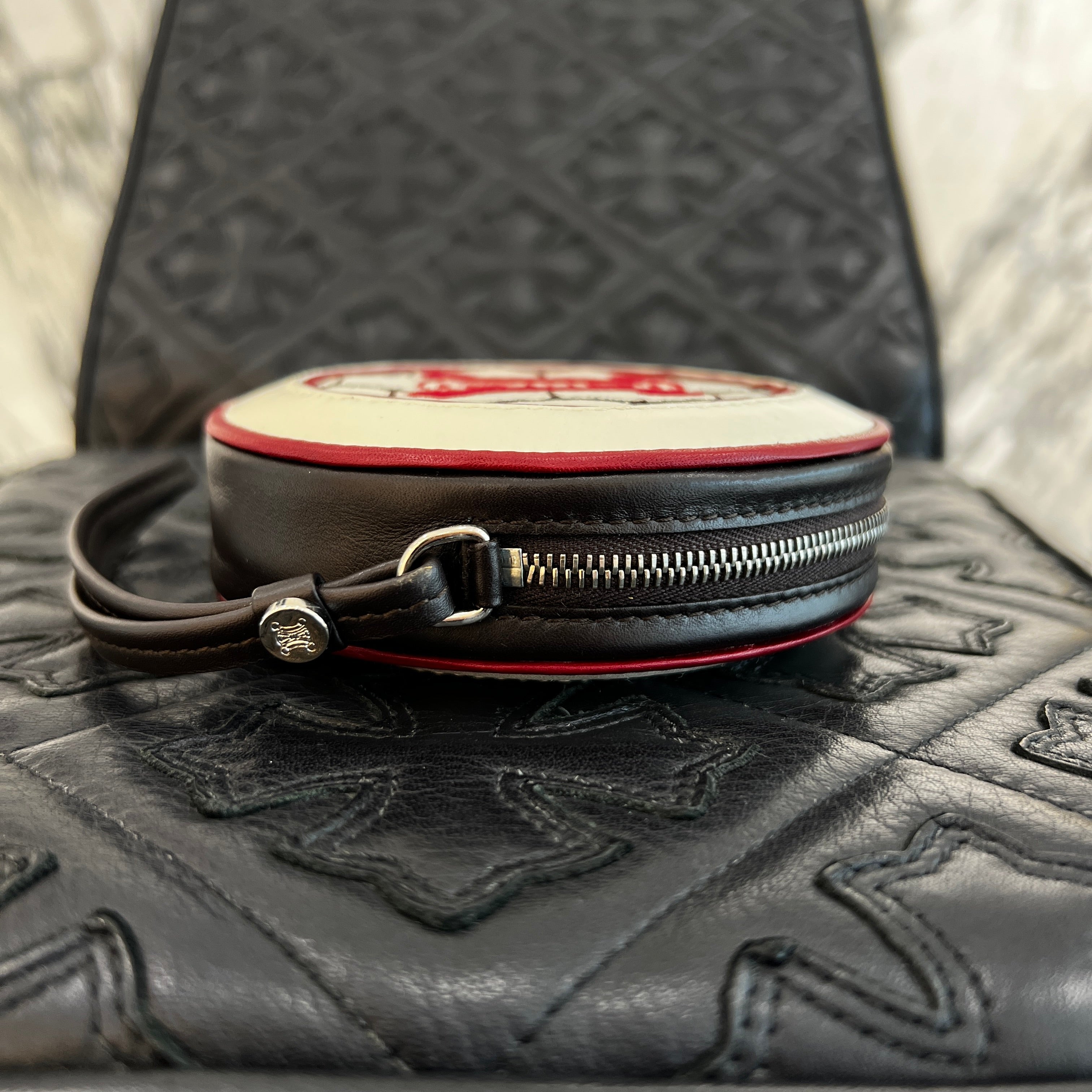 CELINE Logo Coin Case FIFA 2002 Soccer Ball Shaped Coin Purse セリーヌ ロゴ コインケース FIFA 2002 サッカーボール型 小銭入れ