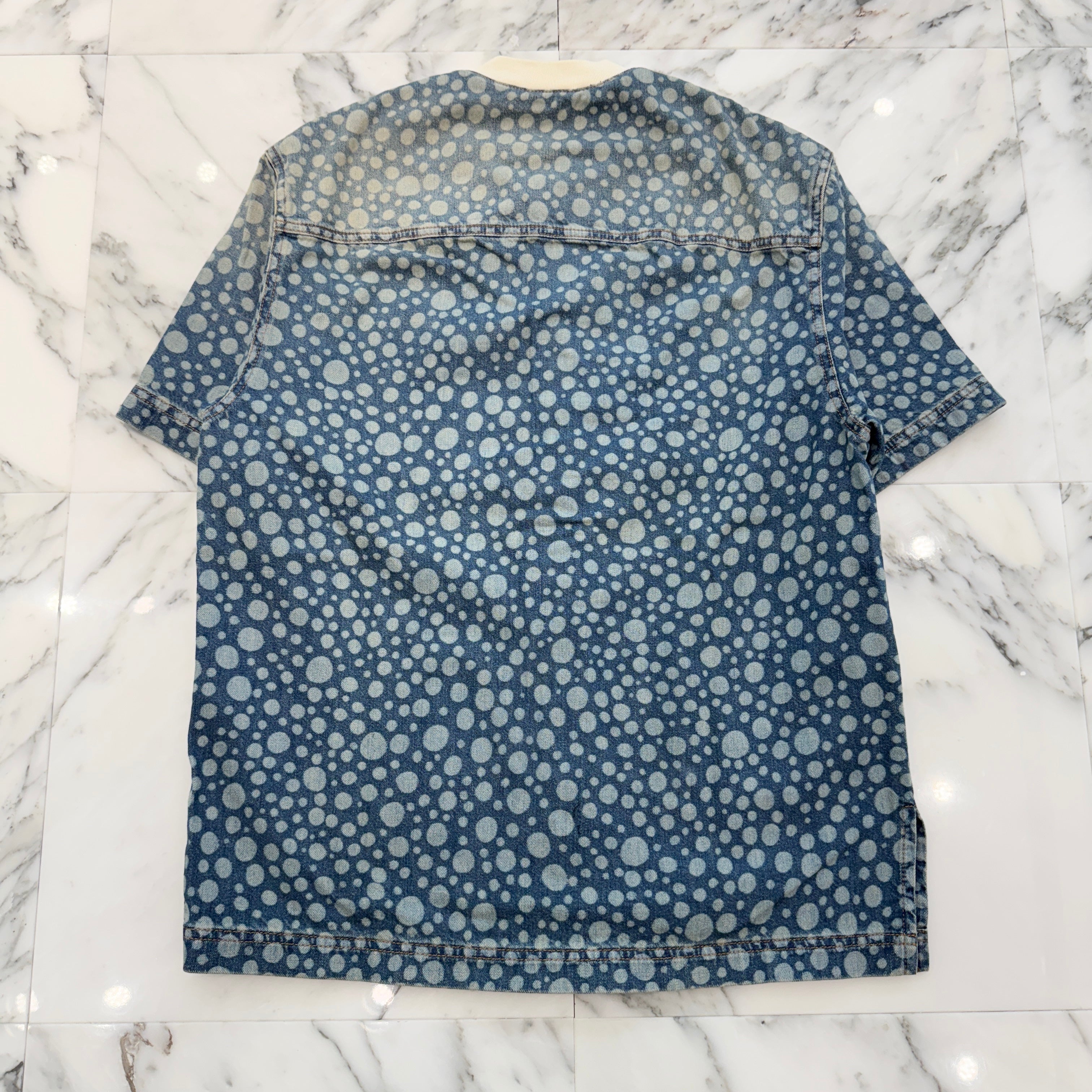 LOUIS VUITTON × YAYOI KUSAMA 2023AW Polka Dot Denim Shirt 1AB6O5 Size S ルイヴィトン × 草間彌生 ポルカドット デニムシャツ サイズS