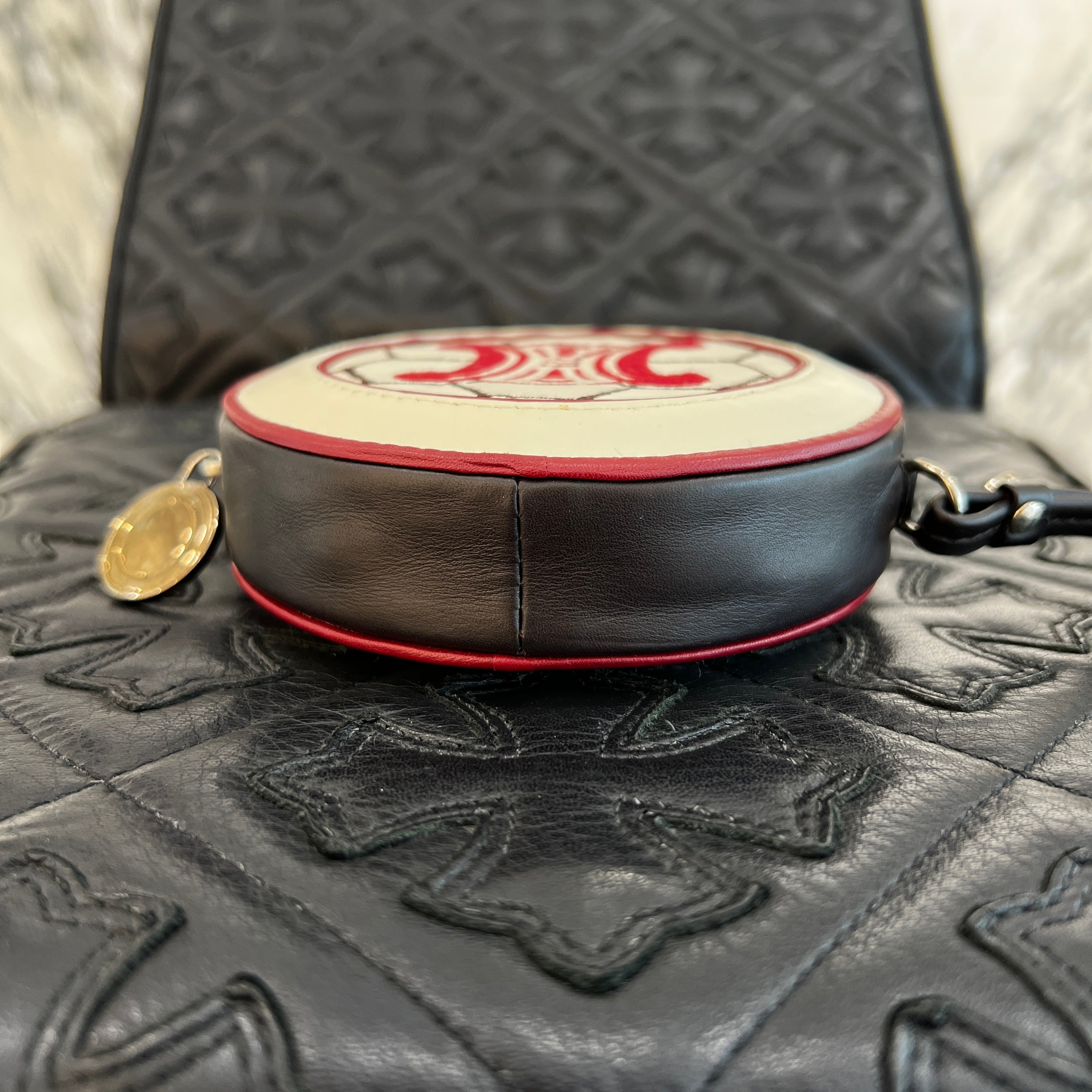 CELINE Logo Coin Case FIFA 2002 Soccer Ball Shaped Coin Purse