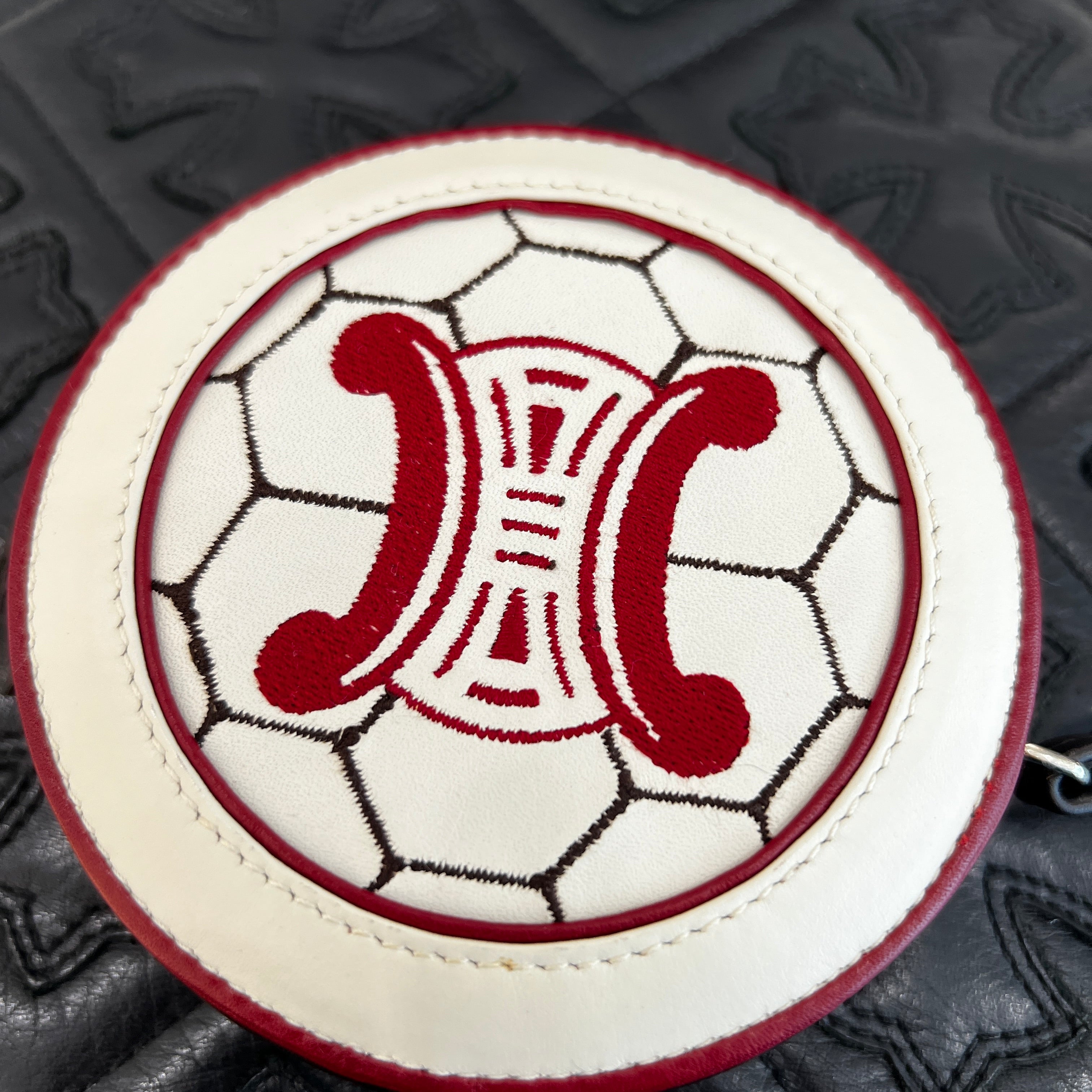 CELINE　ケース　エンブレム　丸型 CELINE Logo Coin Case FIFA 2002 Soccer Ball Shaped Coin Purse