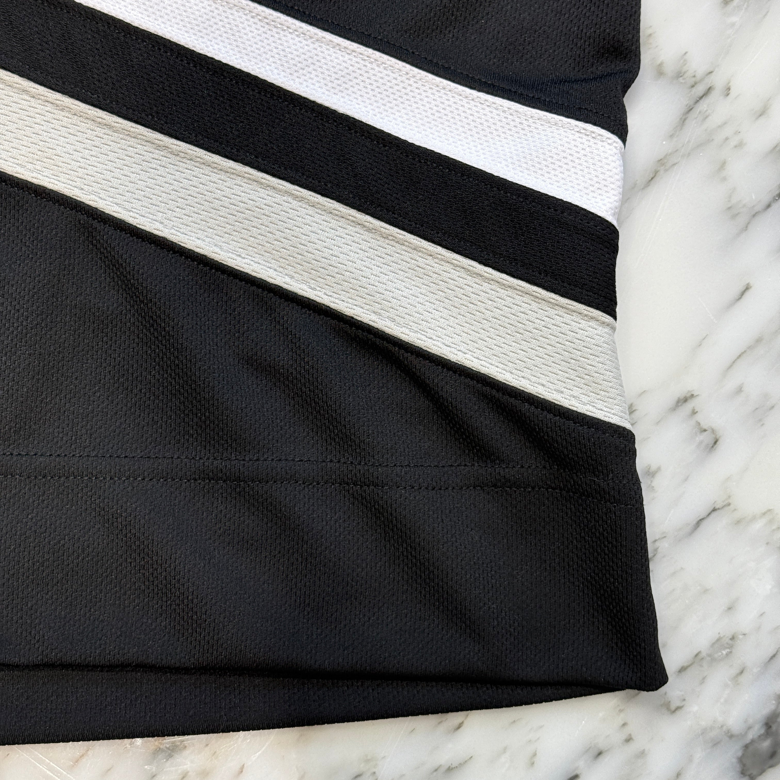 CHROME HEARTS Leather Silver Cross Patch Hockey Shirt Size M クロムハ―ツ レザーシルバークロスパッチ ホッケーシャツ ジャージー サイズM