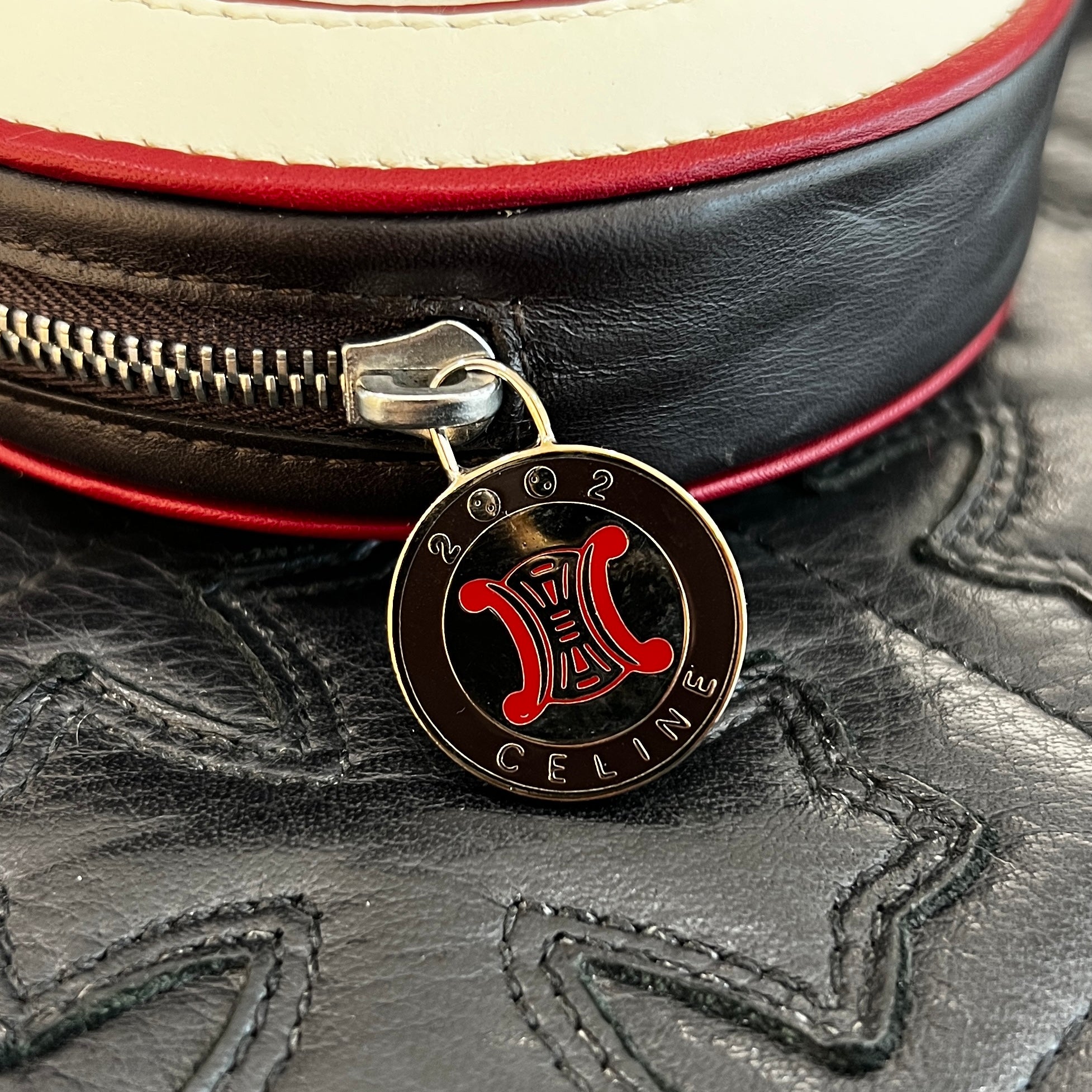CELINE Logo Coin Case FIFA 2002 Soccer Ball Shaped Coin Purse セリーヌ ロゴ コインケース FIFA 2002 サッカーボール型 小銭入れ