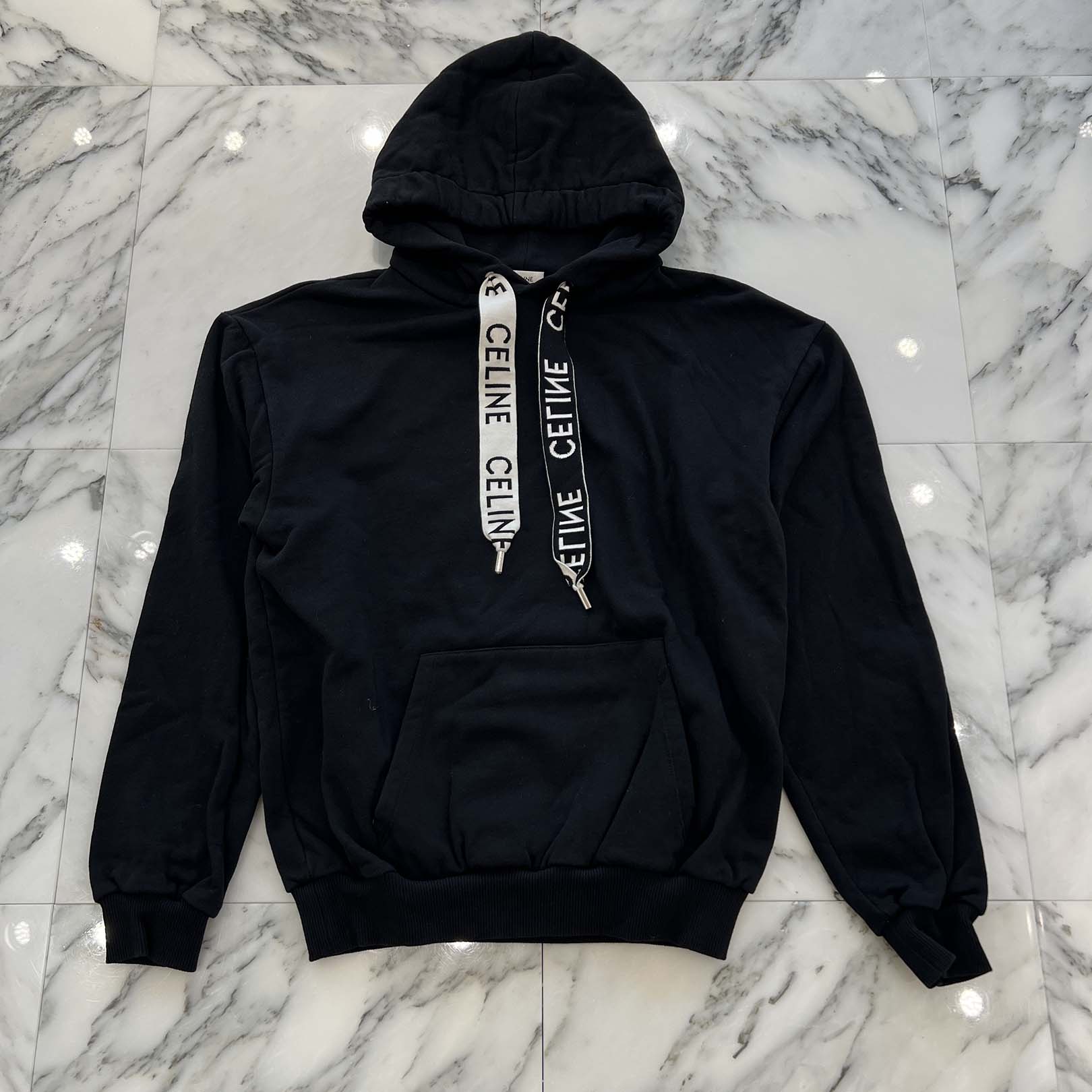 CELINE 2021SS Loose Cotton Fleece Pullover Hoodie 2Y468670Q Size S セリーヌ ルーズ コットン フリース プルオーバーフーディー サイズS