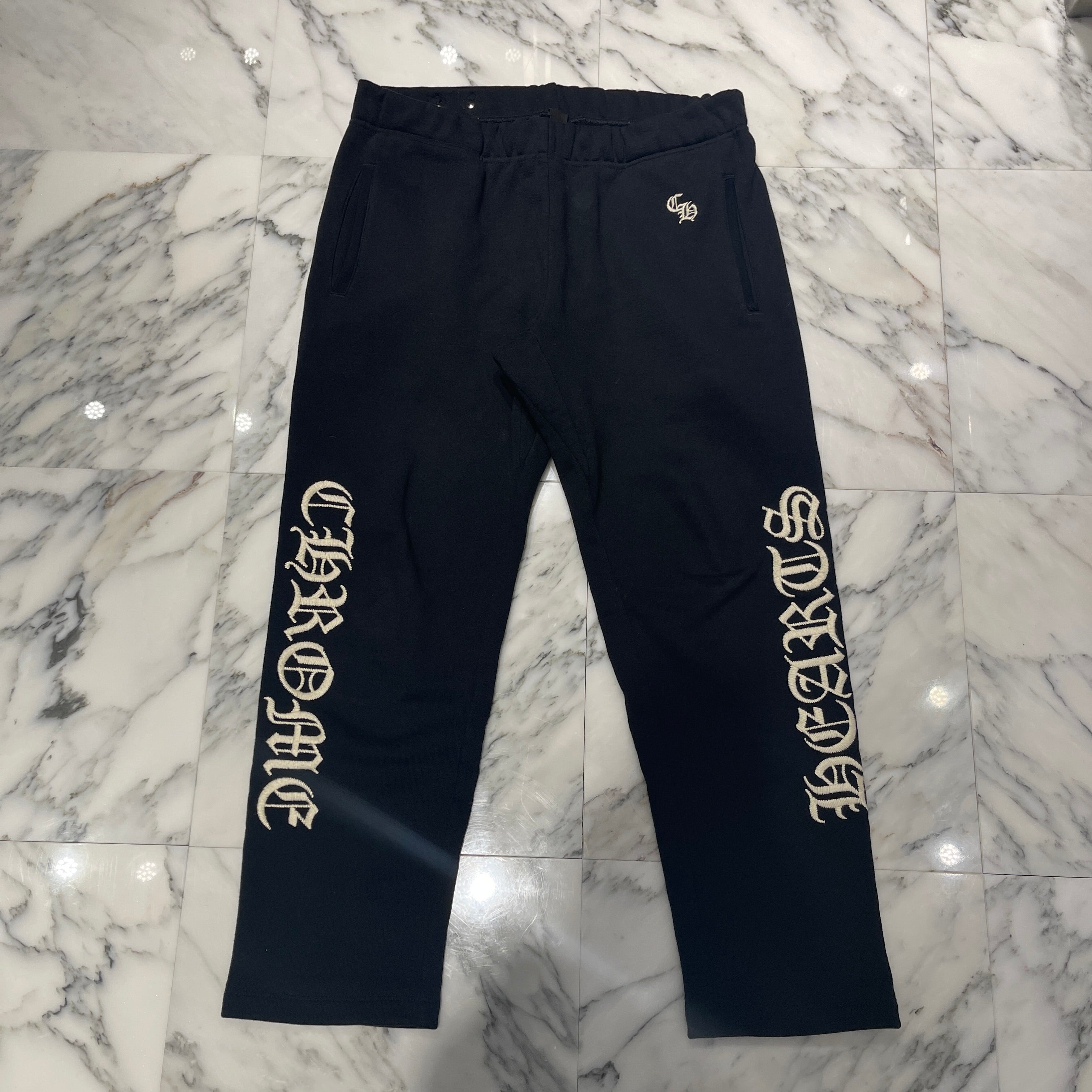 CHROME HEARTS Y NOT SLO RIDE LOGO SWEAT LONG PANTS Size L クロムハーツ ワイノット スローライド ロゴ刺繍 スウェットロングパンツ サイズL