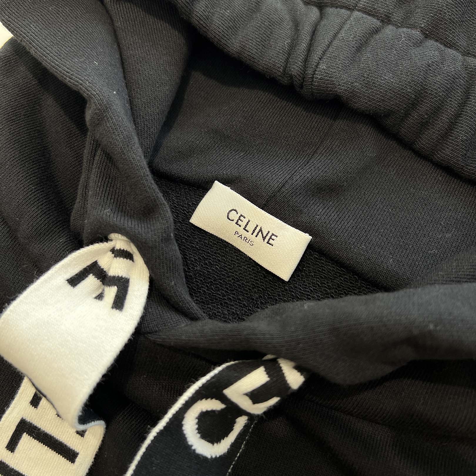 CELINE 2021SS Loose Cotton Fleece Pullover Hoodie 2Y468670Q Size S セリーヌ ルーズ コットン フリース プルオーバーフーディー サイズS
