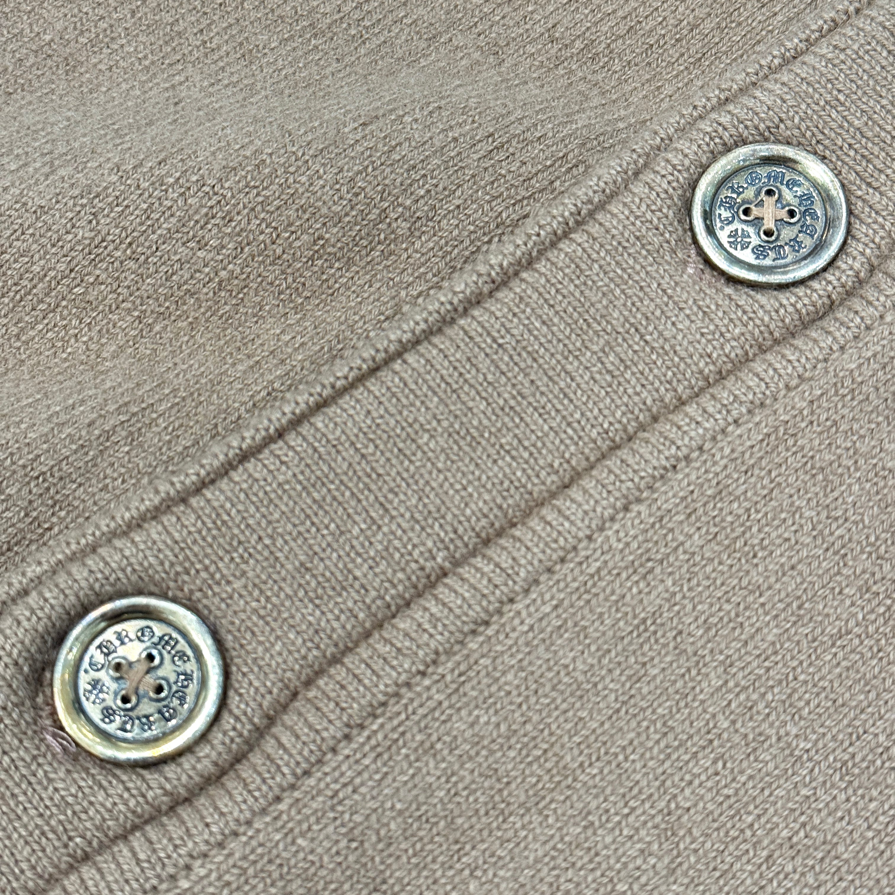 CHROME HEARTS YNOT King Taco 3 Cemetery Cross Patch Cashmere Cardigan Size L クロムハーツ ワイノット キングタコ 3セメタリークロスパッチ カシミヤカーディガン サイズL