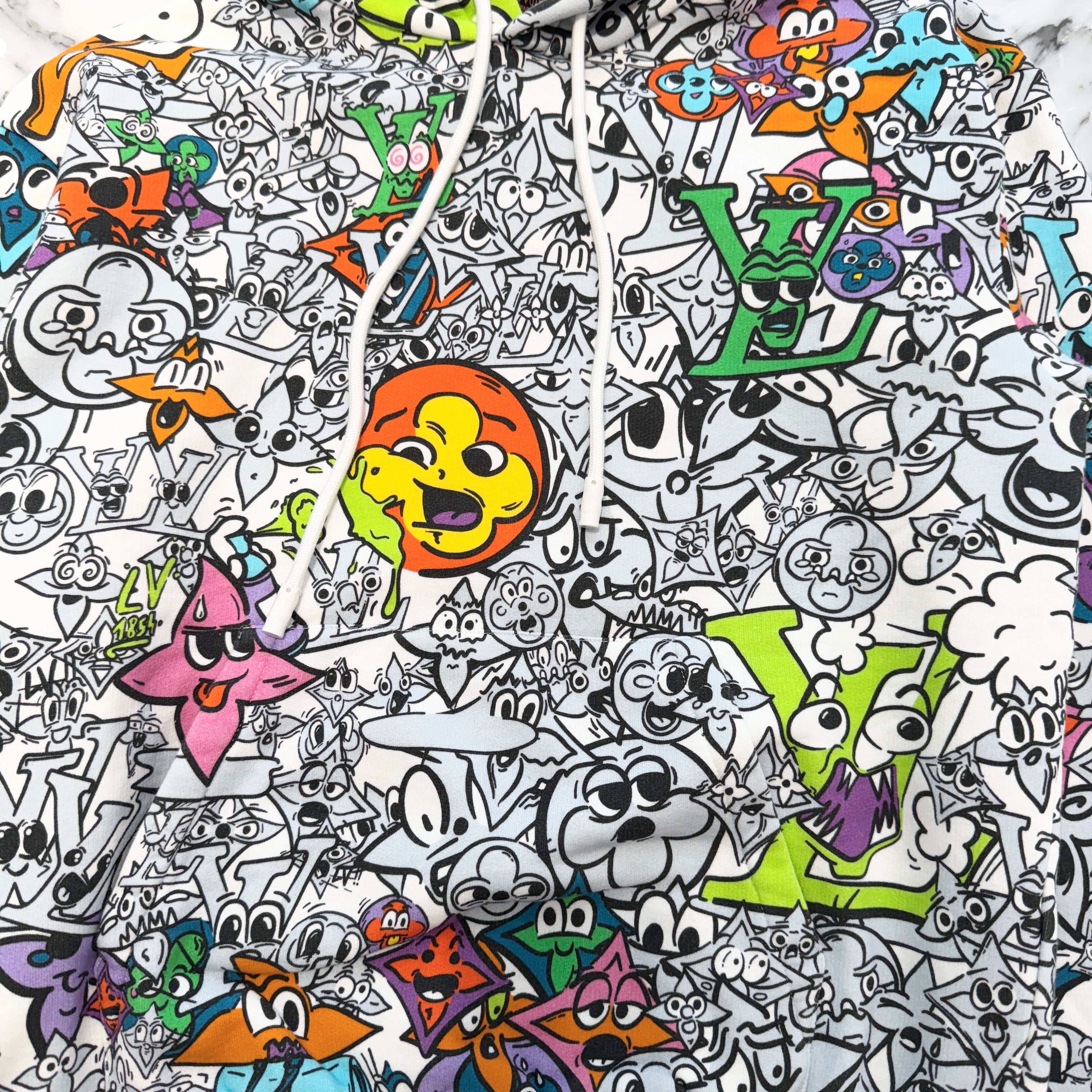 LOUIS VUITTON 2023SS Monogram Comics Hoodie 1AB54K Size S ルイヴィトン モノグラム コミックス フーディー サイズS