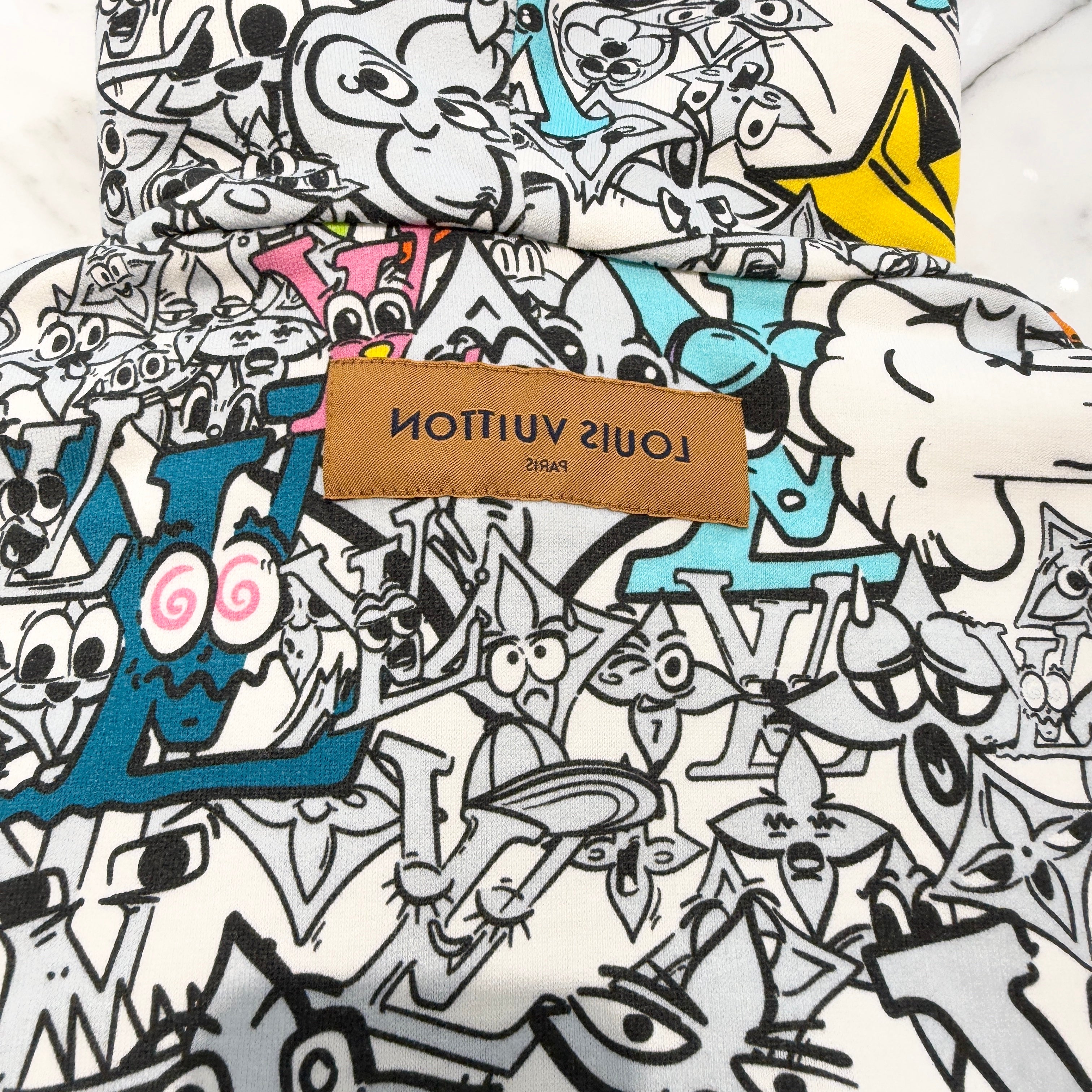 LOUIS VUITTON 2023SS Monogram Comics Hoodie 1AB54K Size S ルイヴィトン モノグラム コミックス フーディー サイズS