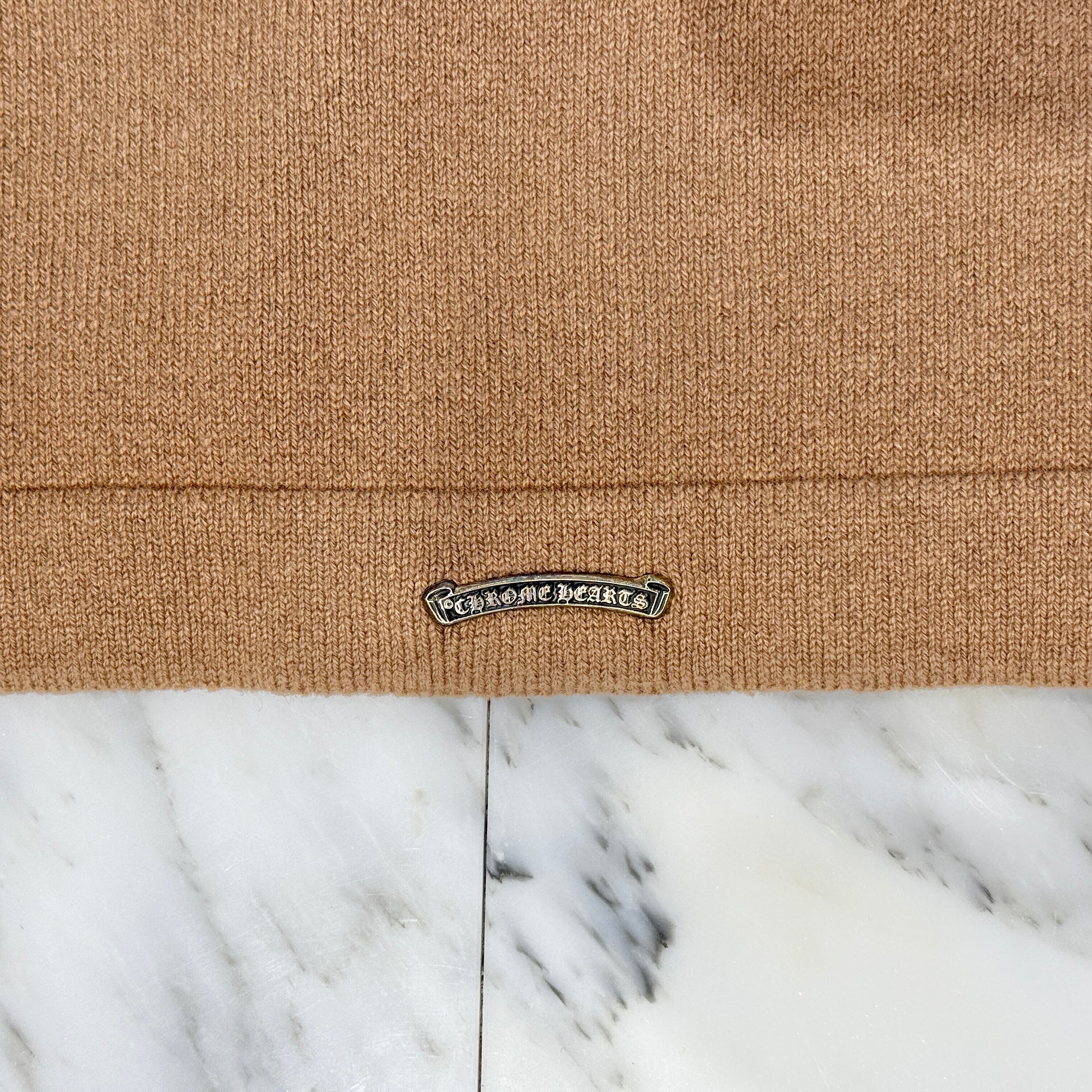 CHROME HEARTS YNOT King Taco 3 Cemetery Cross Patch Cashmere