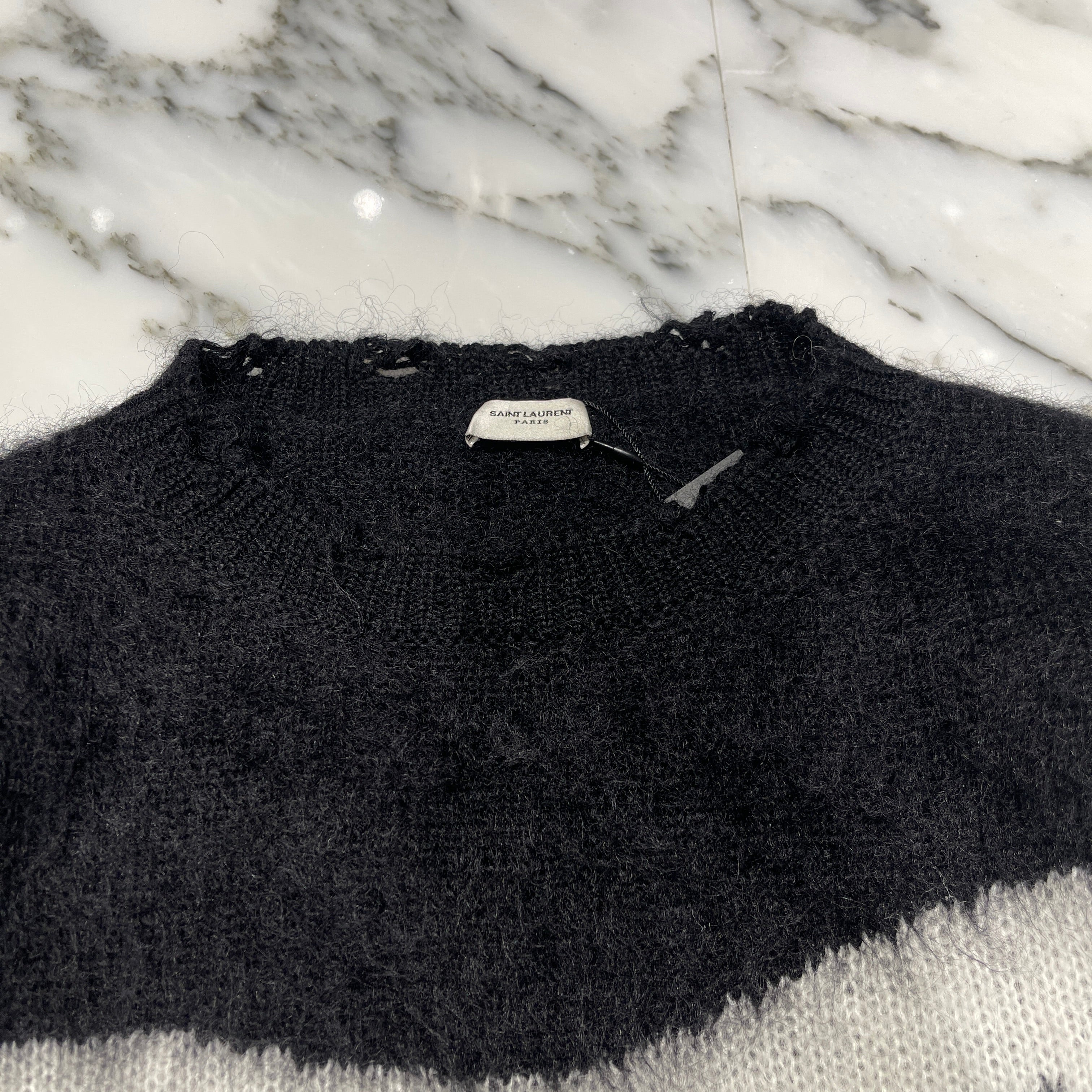 SAINT LAURENT PARIS 2022AW MOHAIR PLAYBOY Knit Sweater 713263 Y75SA Size S サンローランパリ モヘヤ プレイボーイ ニットセーター サイズS