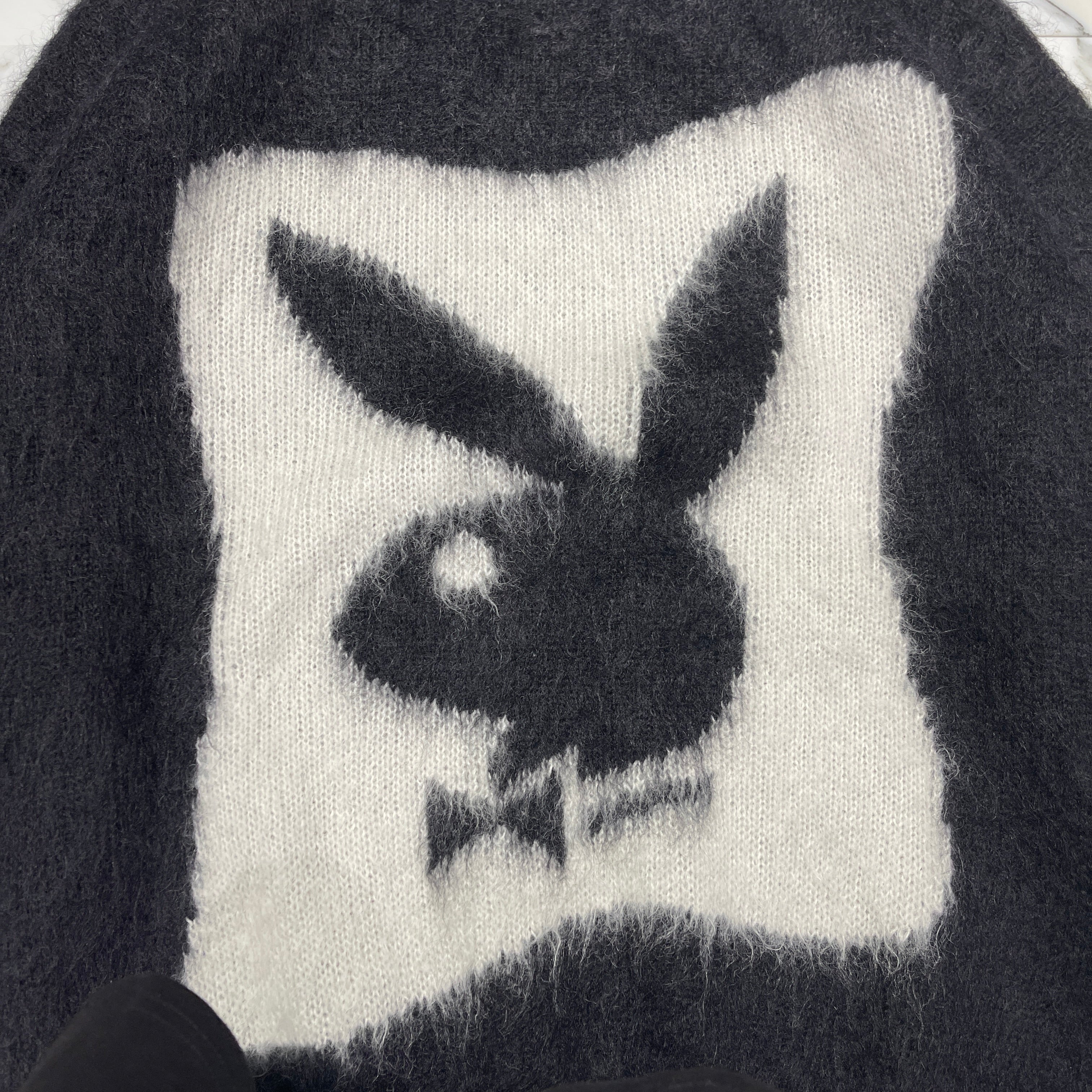 SAINT LAURENT PARIS 2022AW MOHAIR PLAYBOY Knit Sweater 713263 Y75SA Size S サンローランパリ モヘヤ プレイボーイ ニットセーター サイズS