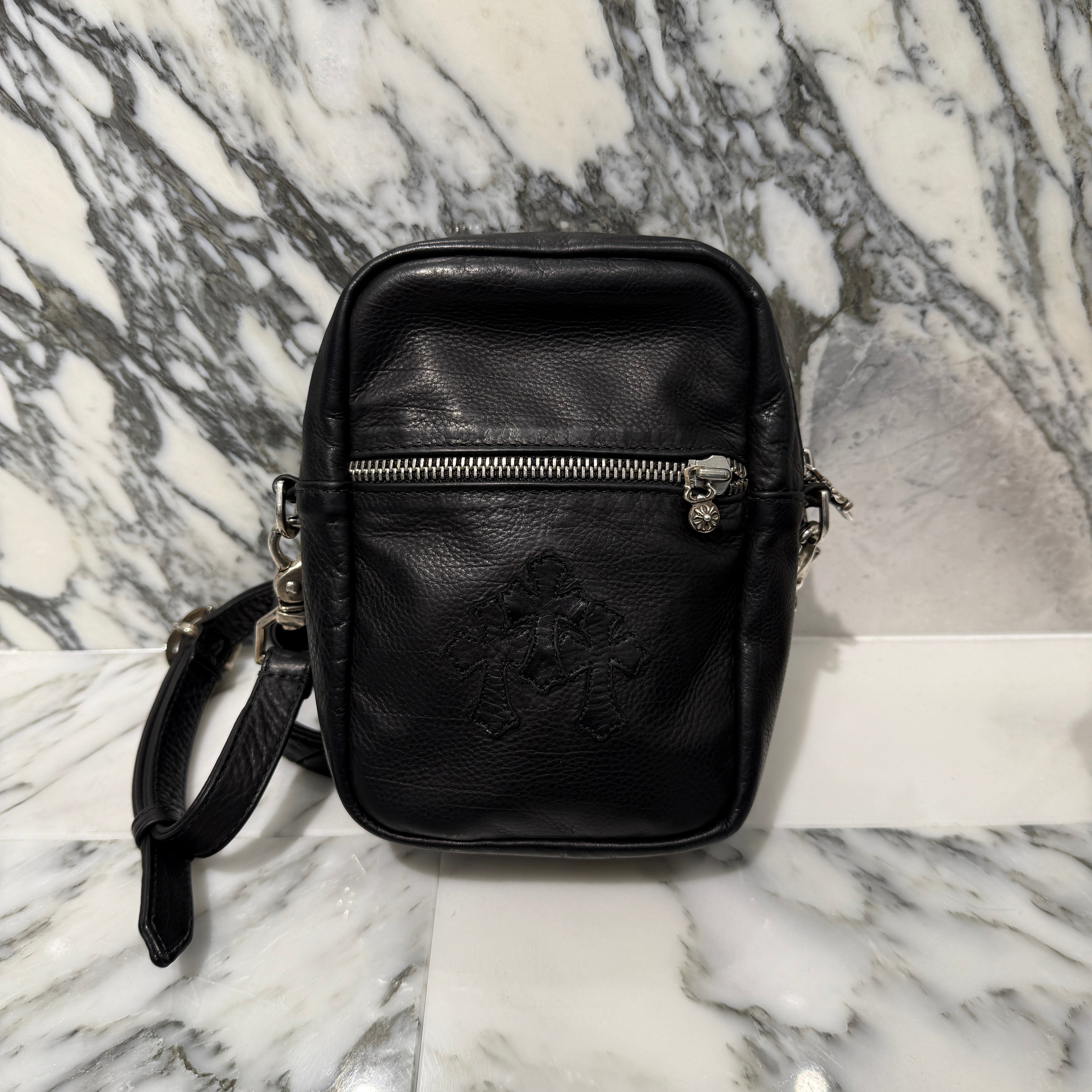 CHROME HEARTS TAKAMINI 3 Cemetery Cross Patch Shoulder Bag クロムハーツ タカミニ 3セメタリークロスパッチ ショルダーバッグ