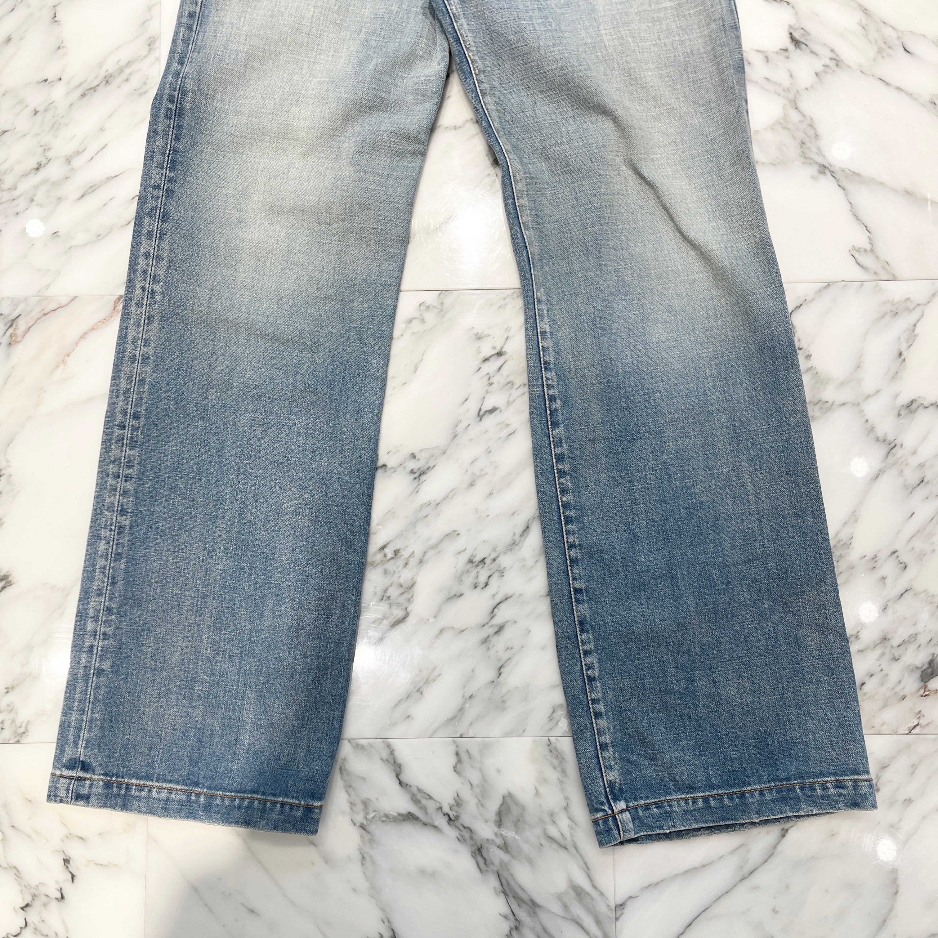 SAINT LAURENT PARIS 2023SS High Waist Straight Denim Pants 706567 Y11MA Size 28 サンローランパリ ハイウェスト ストレート デニムパンツ サイズ28