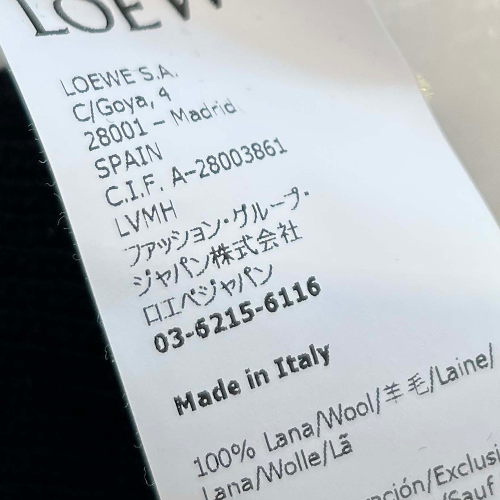 LOEWE 2022SS Anagram Logo Embroidered Cropped Knit Sweater S359Y14K84 Size L ロエベ アナグラムロゴ刺繍 クロップドニットセーター サイズL