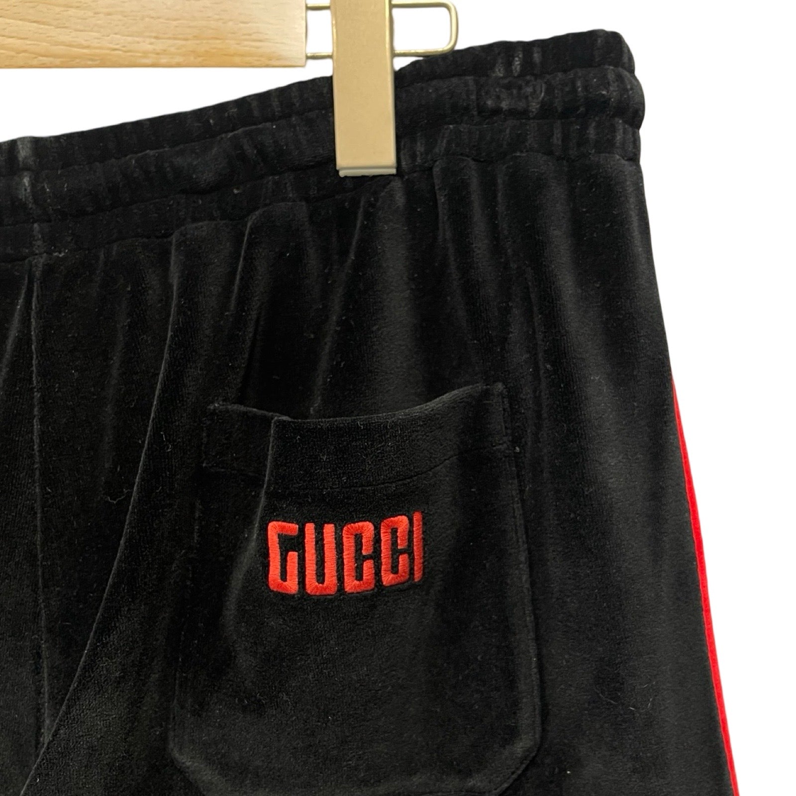 GUCCI 2021AW Web Line Velor Shorts 587466 XJBPG Size L