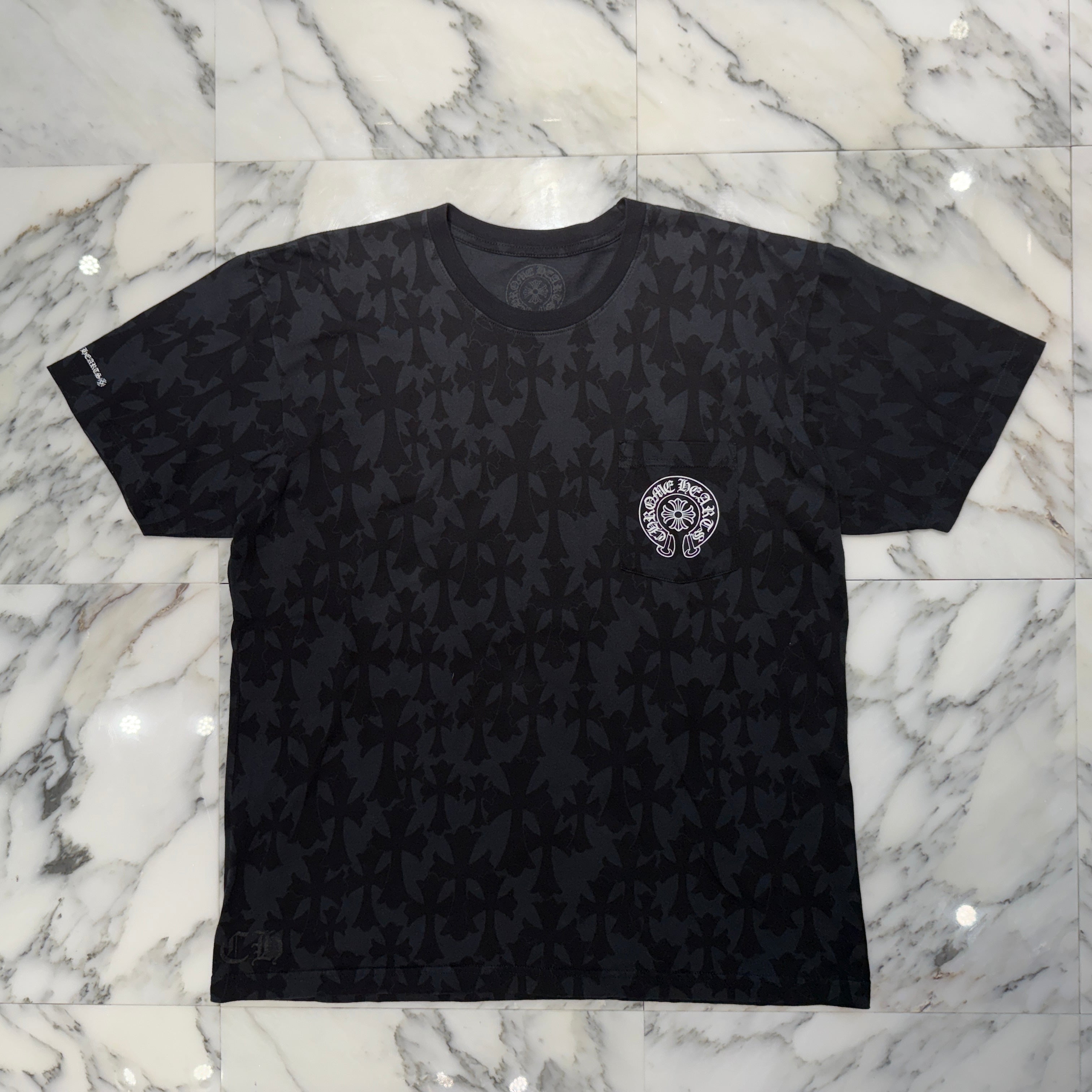 CHROME HEARTS 2024SS Graveyard Cemetery Cross Tee Size L クロムハーツ グレイブヤードセメタリークロスTシャツ 総柄 サイズL
