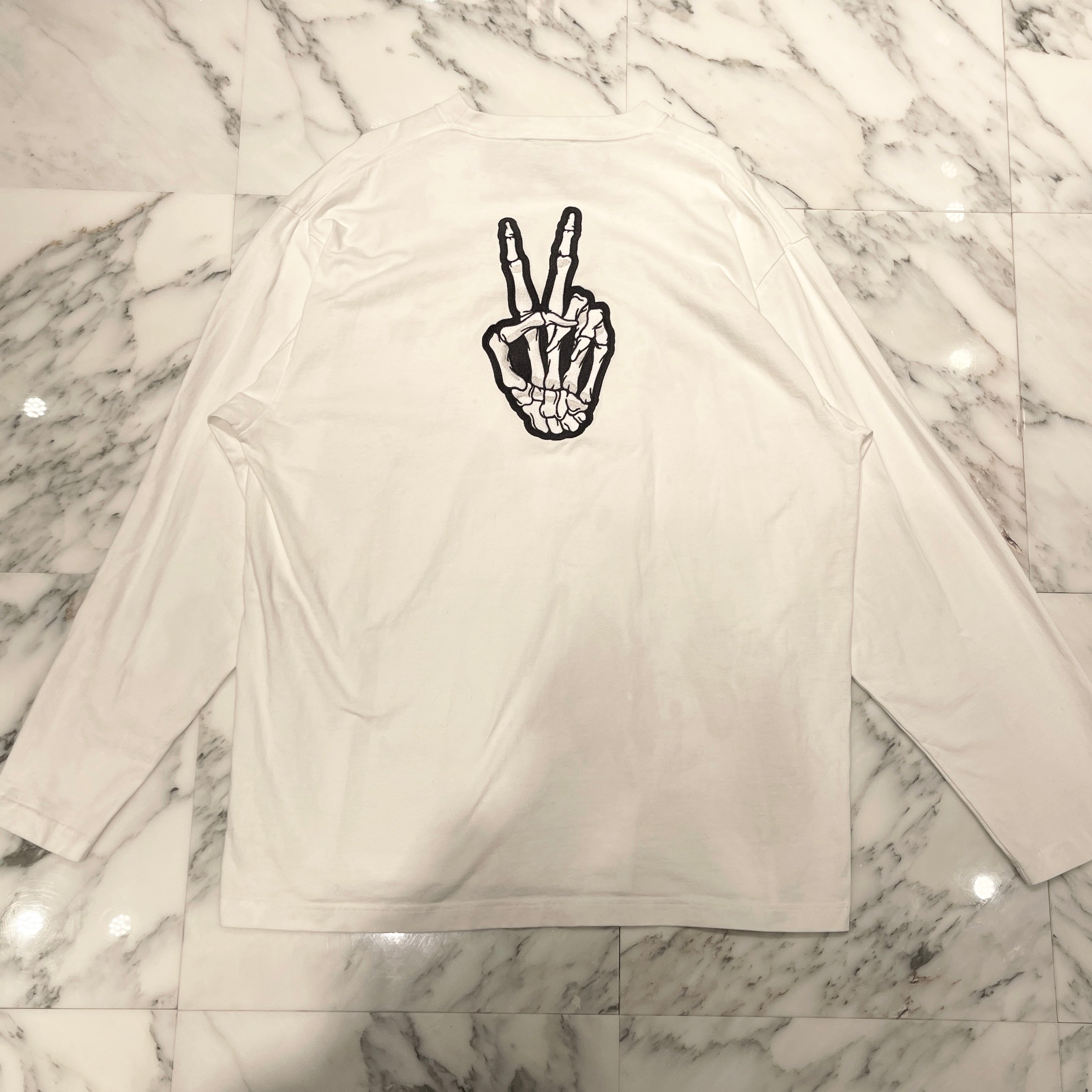 BALENCIAGA 2021SS UNIFIT DRIP PEACE Long Sleeve Tee 651796 TAVA1 Size S バレンシアガ ユニフィット ドリップ ピース ロングスリーブTシャツ サイズS