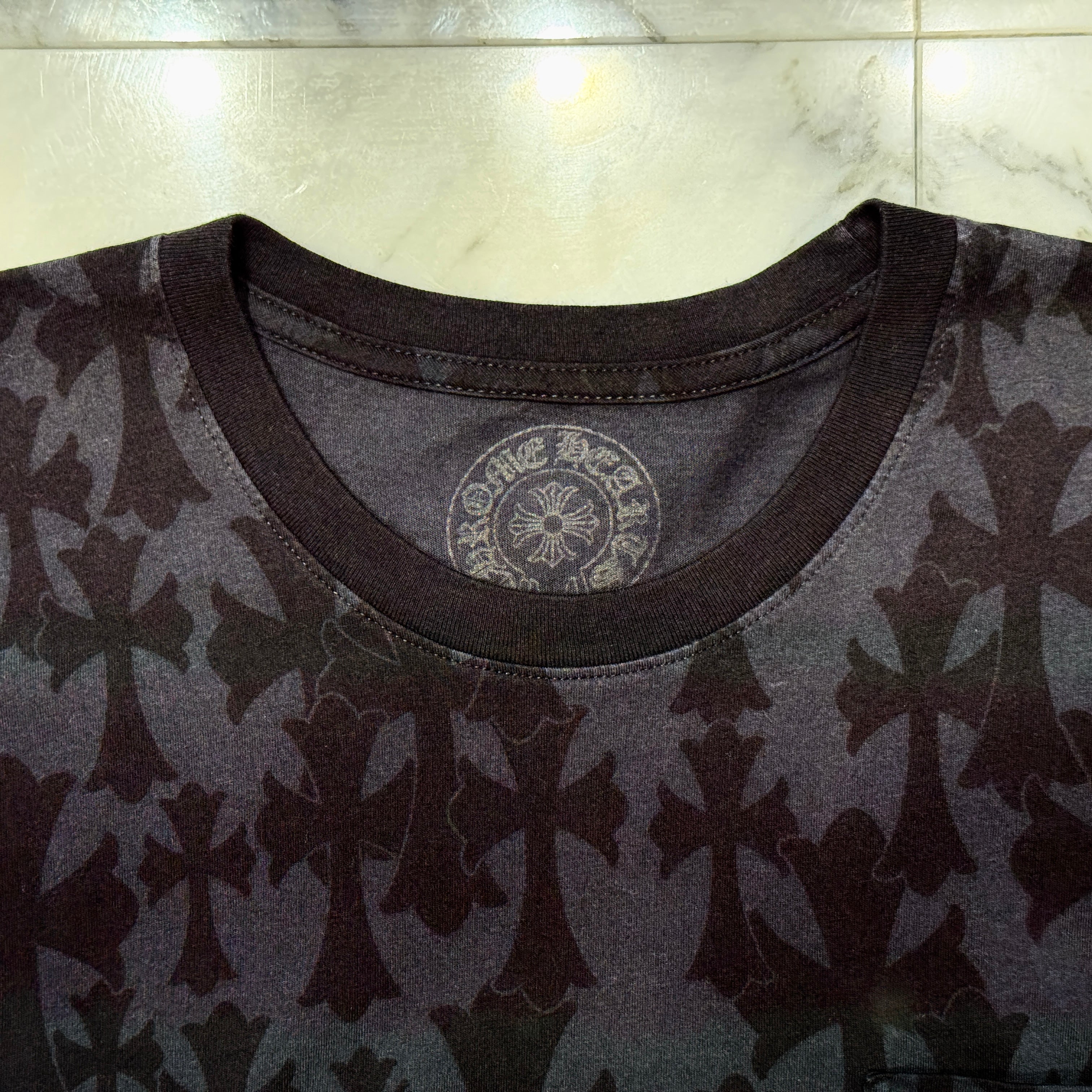CHROME HEARTS 2024SS Graveyard Cemetery Cross Tee Size L クロムハーツ グレイブヤードセメタリークロスTシャツ 総柄 サイズL