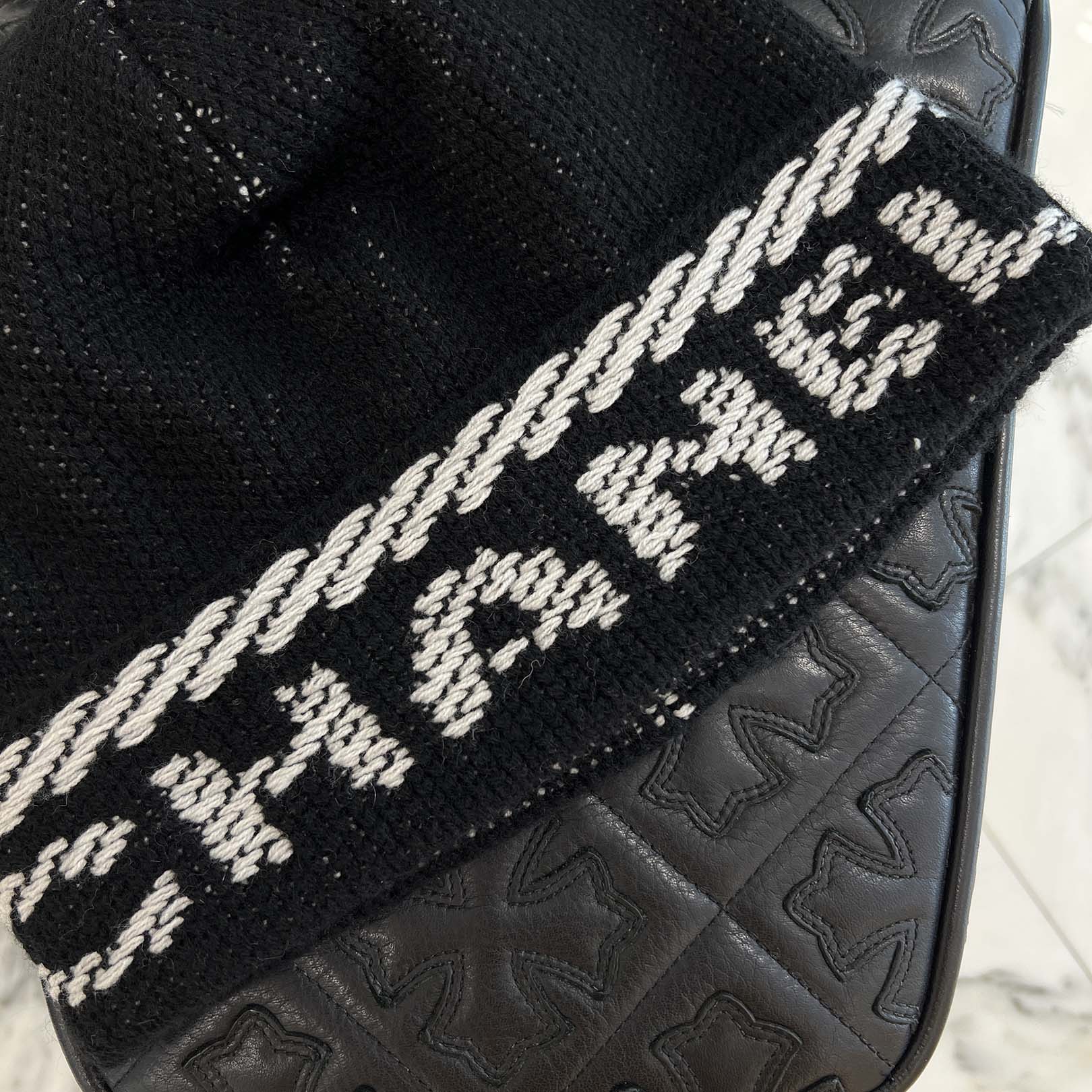 CHANEL 2022AW Logo Embroidered Cashmere Cloche Knit Beanie シャネル ロゴ刺繡カシミヤ クロッシュ ニットビーニー