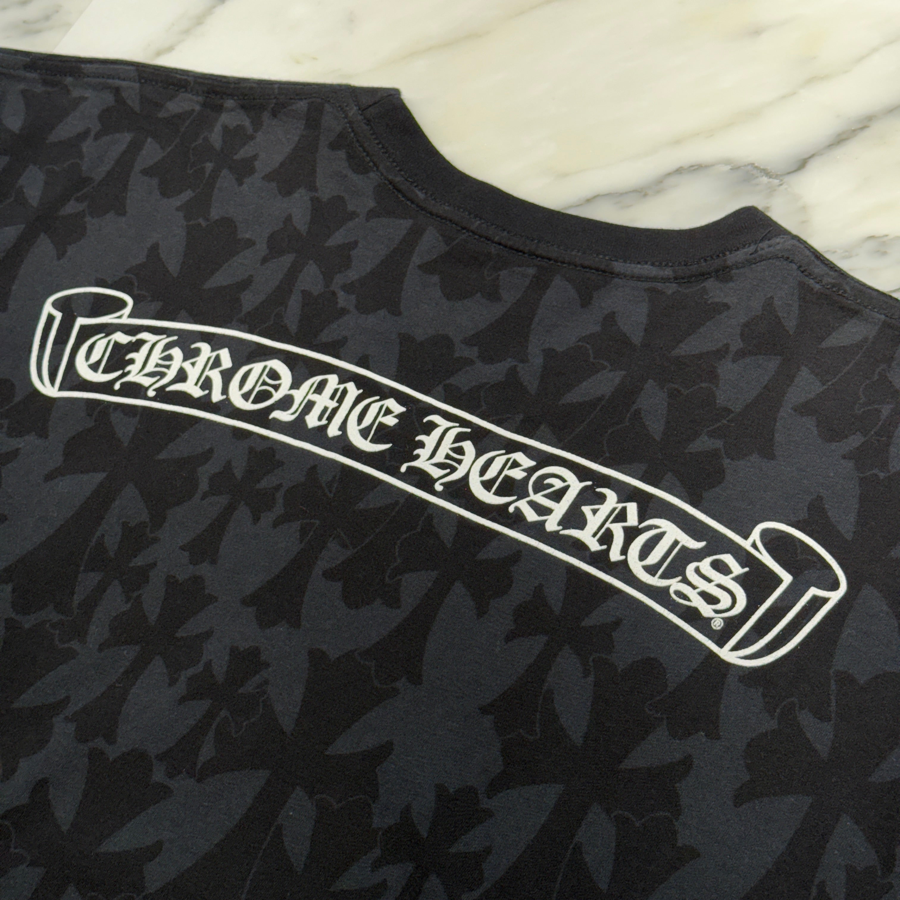 CHROME HEARTS 2024SS Graveyard Cemetery Cross Tee Size L クロムハーツ グレイブヤードセメタリークロスTシャツ 総柄 サイズL