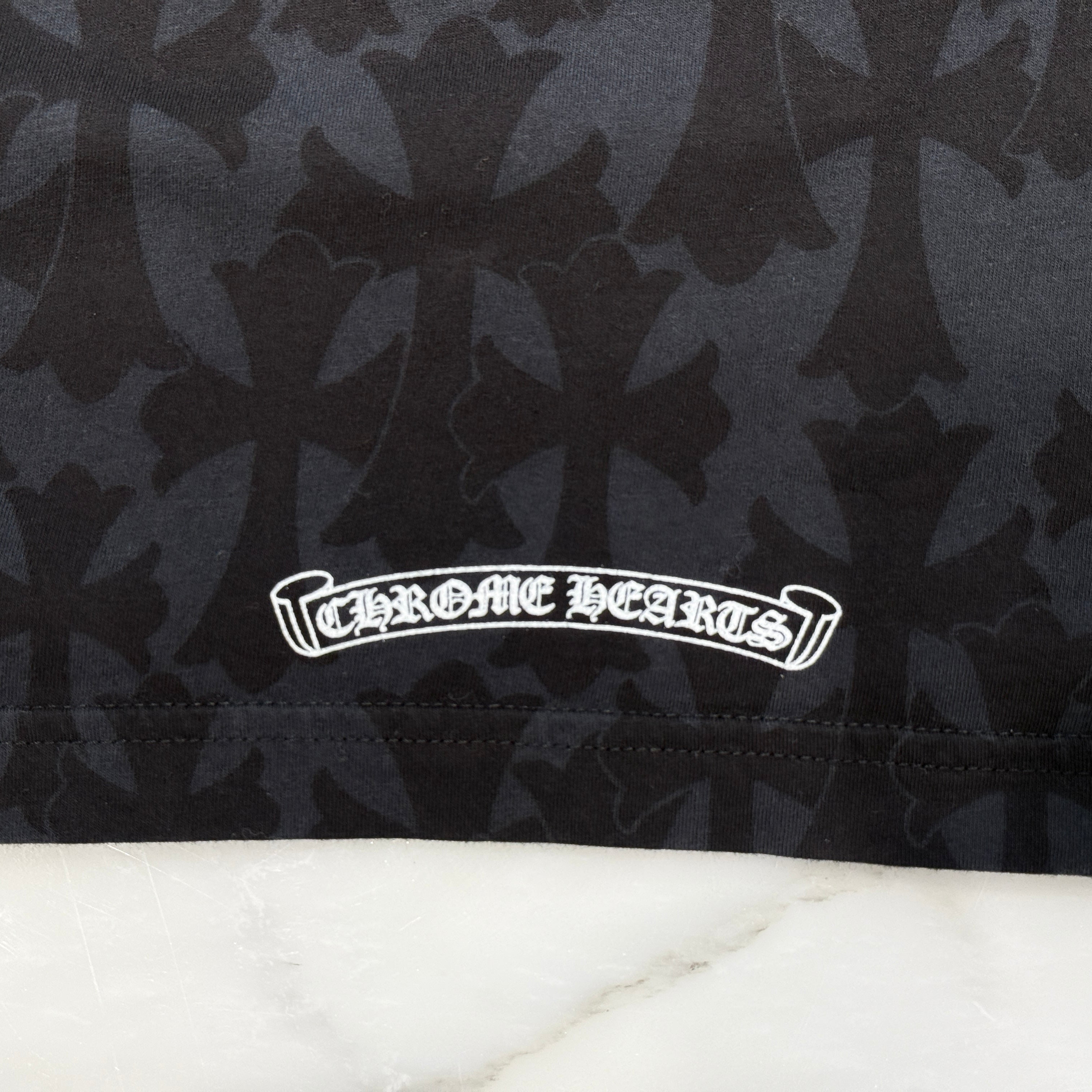 CHROME HEARTS 2024SS Graveyard Cemetery Cross Tee Size L クロムハーツ グレイブヤードセメタリークロスTシャツ 総柄 サイズL