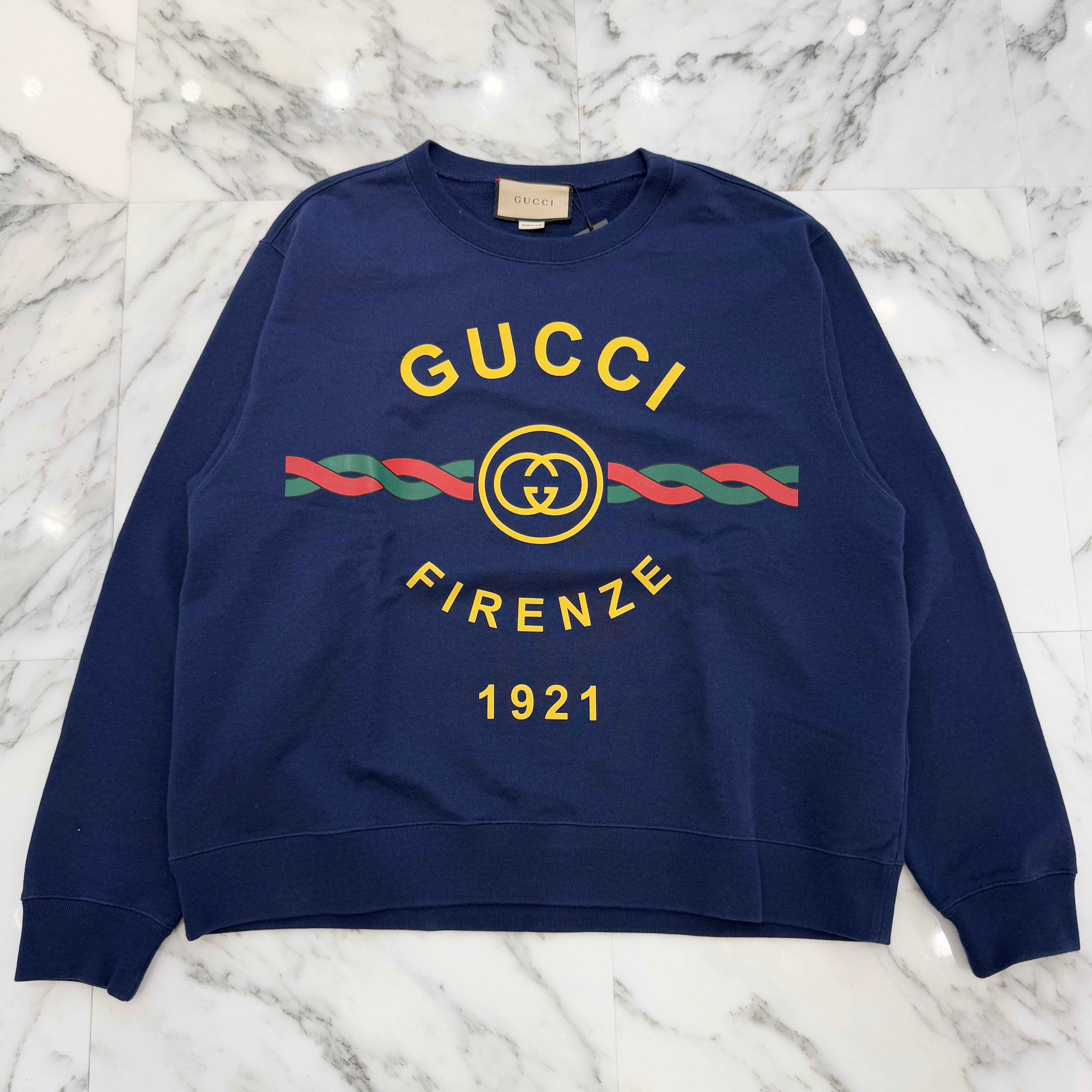 GUCCI 2024AW FIRENZE 1921 Sweat Shirt 626990 XJD70 Size S グッチ フィレンツェ 1921 スウェットシャツ サイズS