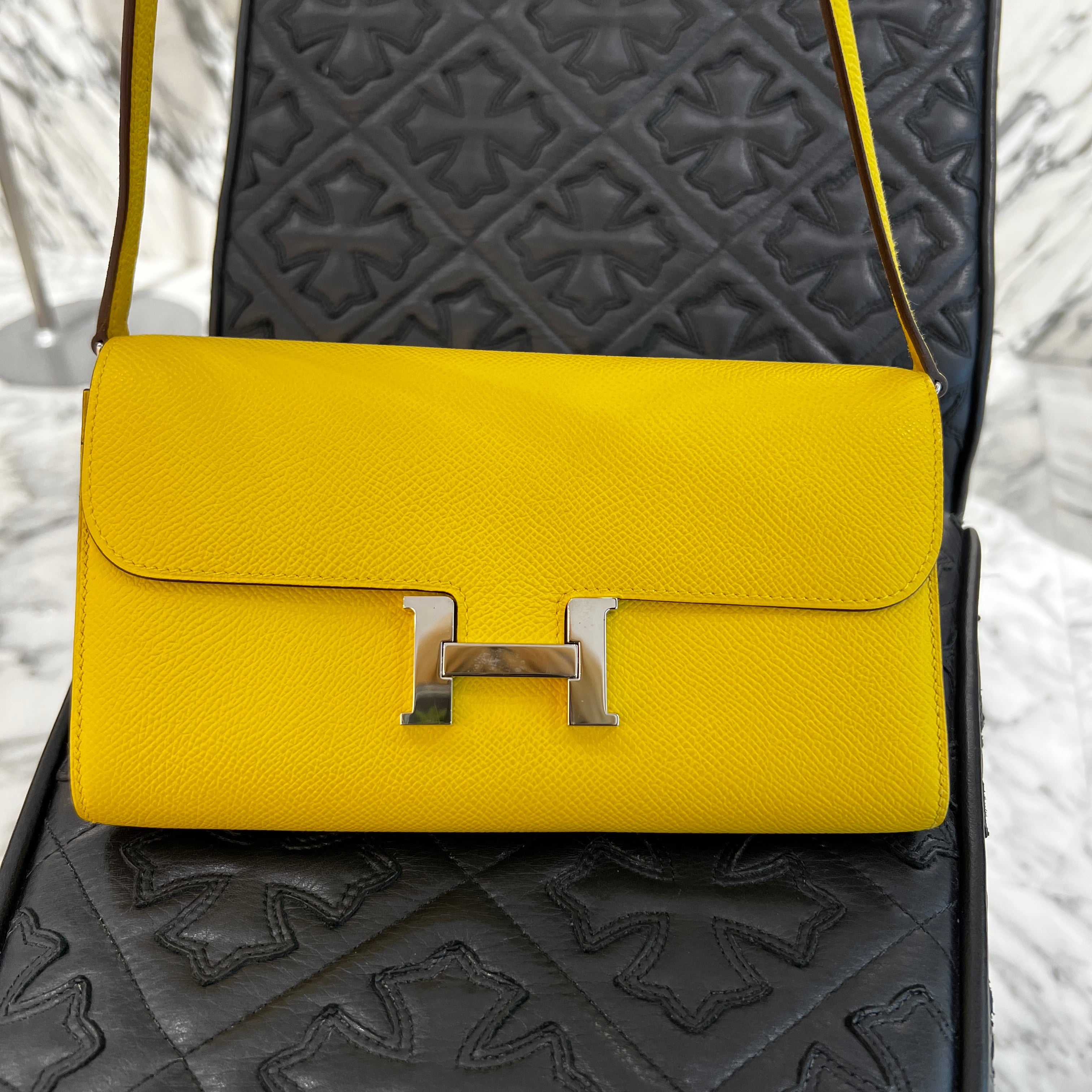 HERMES Constance To Go "Jaune Naples" Leather Long Wallet B刻印 エルメス コンスタンス トゥ ゴー "ジョーヌナプル" レザーロングウォレット B刻印