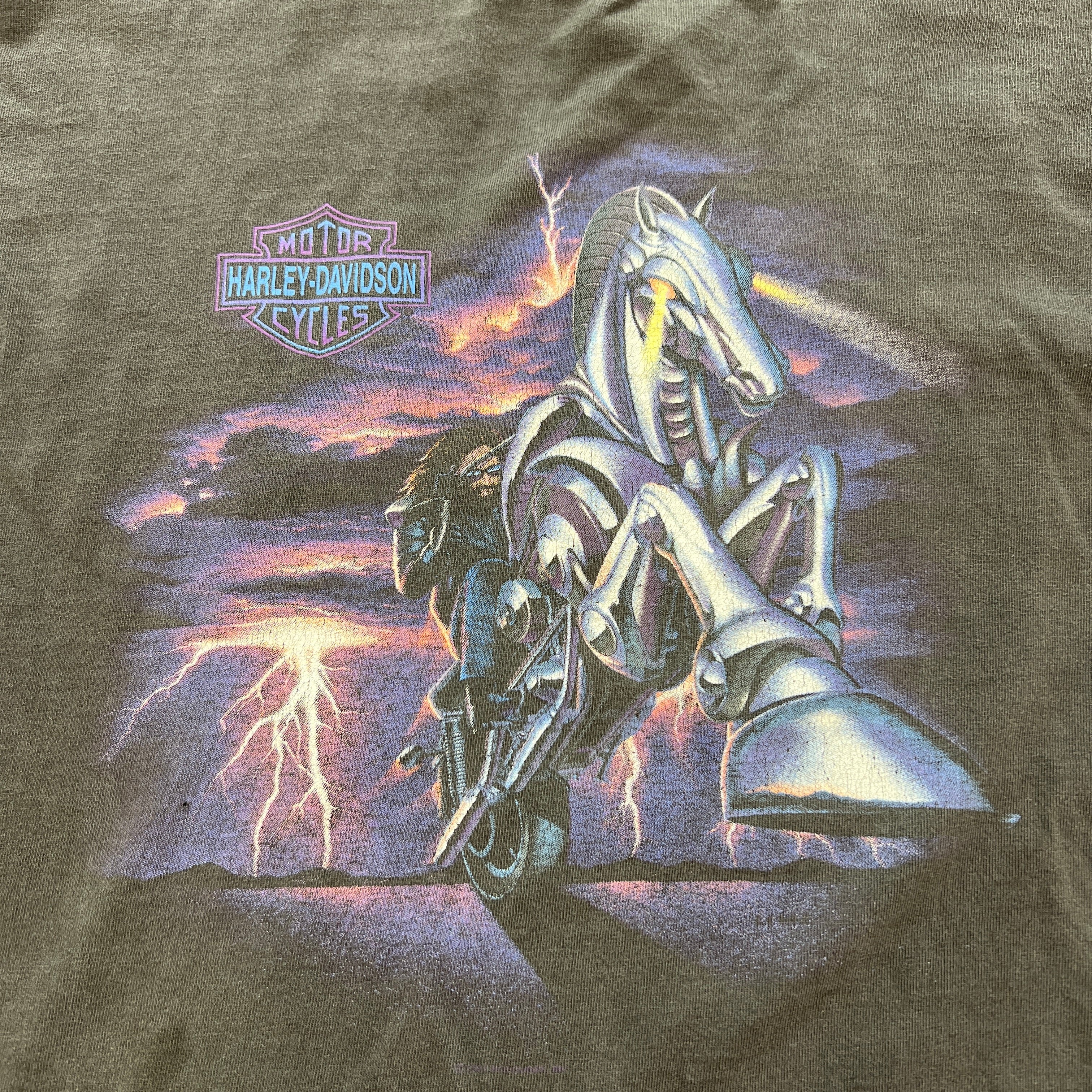 Vintage 90's Harley-Davidson "Pegasus Thunder" L/S Tee Size XL ヴィンテージ 90's ハーレー・ダビットソン アンテイムド "ペガサス サンダー" ロングスリーブTシャツ サイズXL