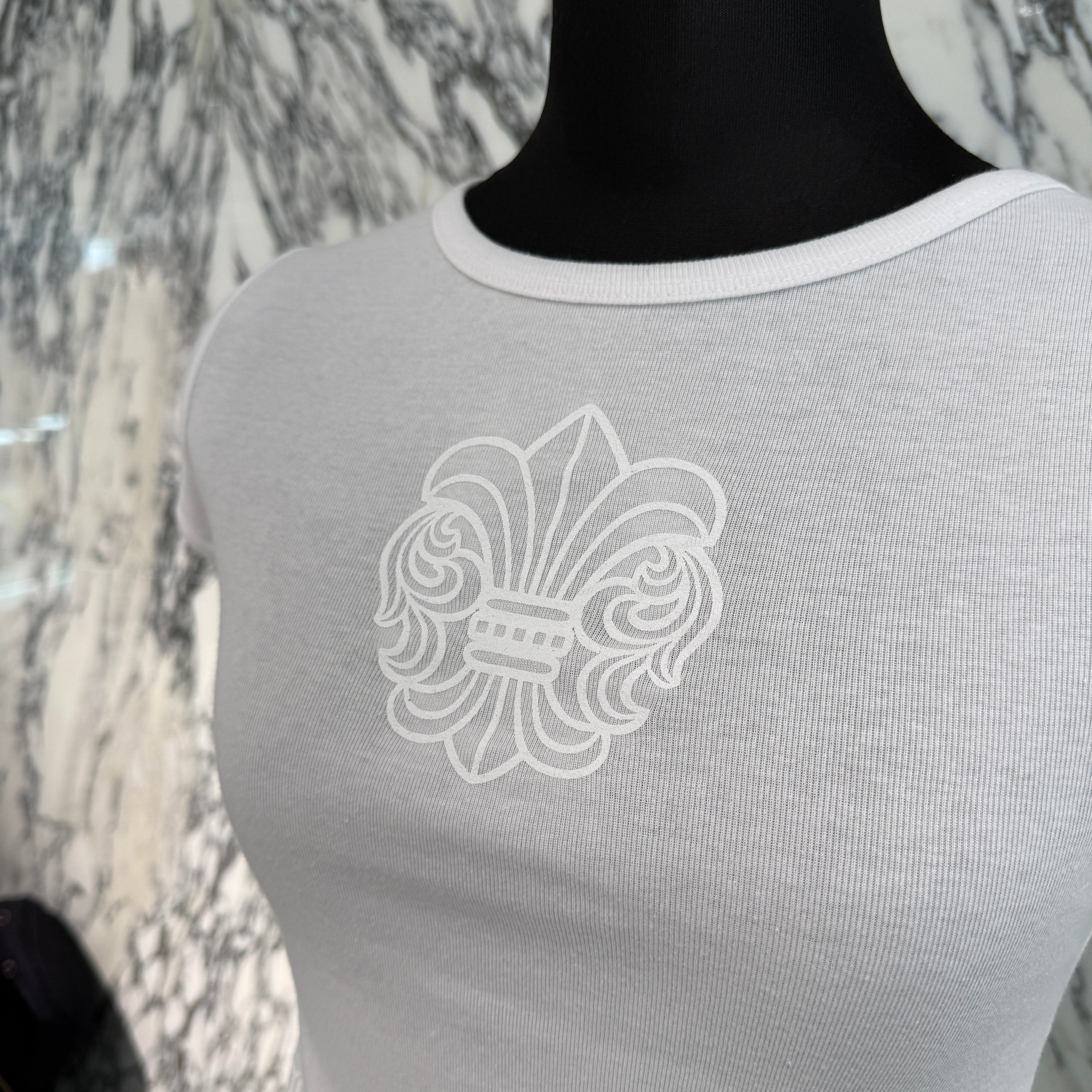 CHROME HEARTS CANNES Limited Love You BS FLARE Print Ladies Tee Size ONESIZE(68-112) クロムハーツ カンヌ限定 ラブユー BSフレア プリント レディースTシャツ サイズONESIZE(68-112)