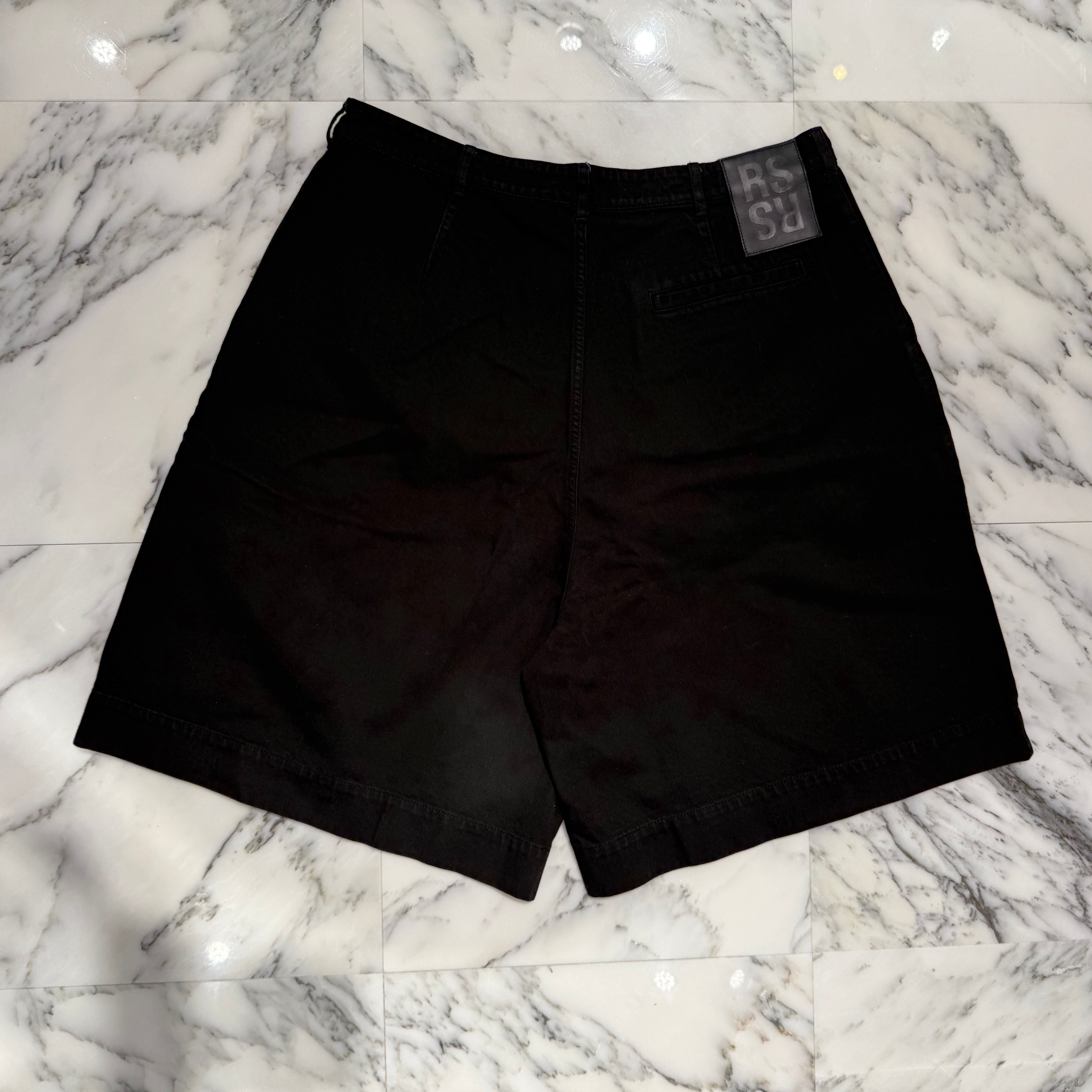 RAF SIMONS 2022SS Wide Denim Shorts With Double Pleats 221 M326 Size 36 ラフシモンズ ダブルプリーツ ワイドデニム ショートパンツ サイズ36
