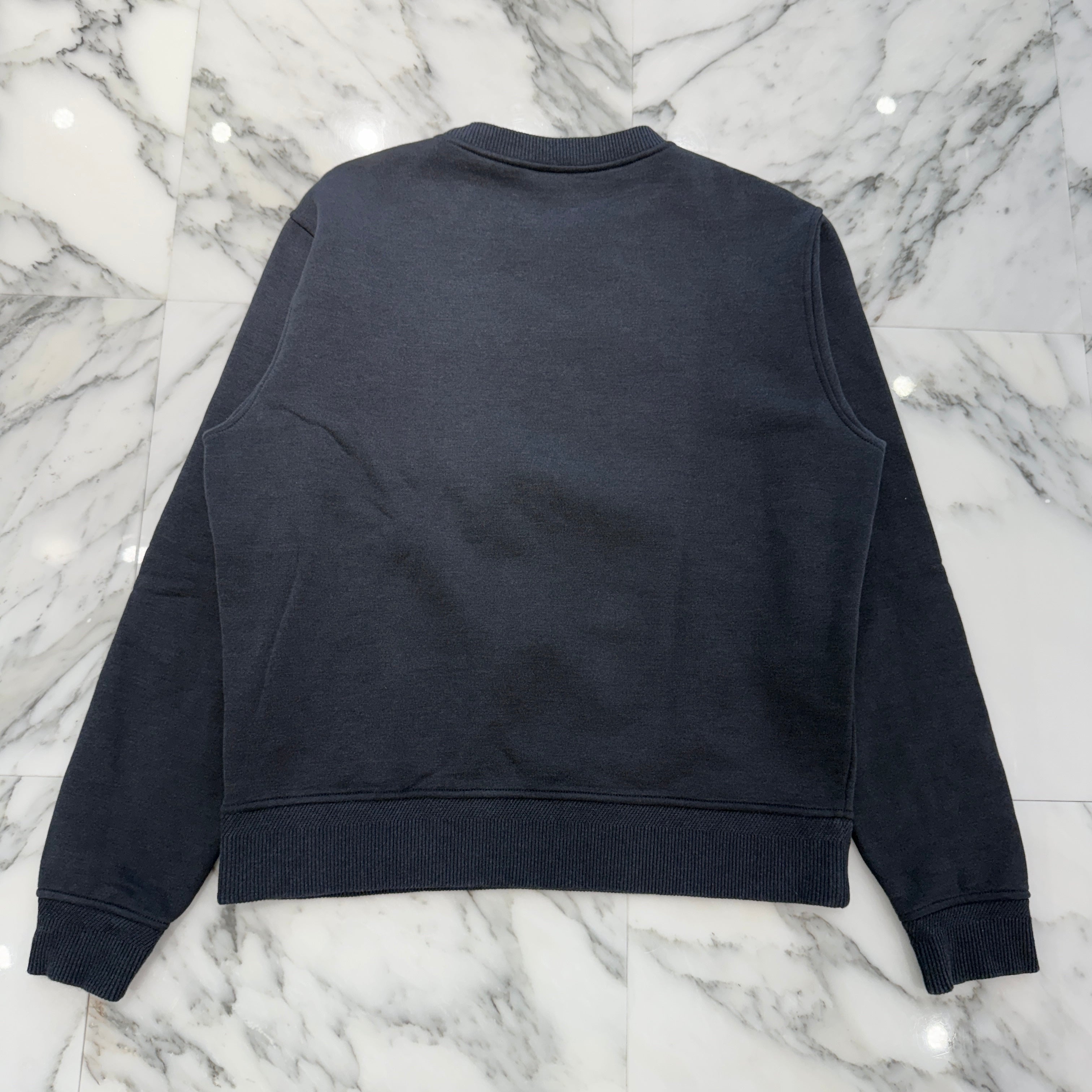 BERLUTI 2023AW Suede Effect Frame Scrit Sweatshirt R25JRL86JBAW Size M ベルルッティ スエードエフェクト フレーム スクリット スウェットシャツ サイズM