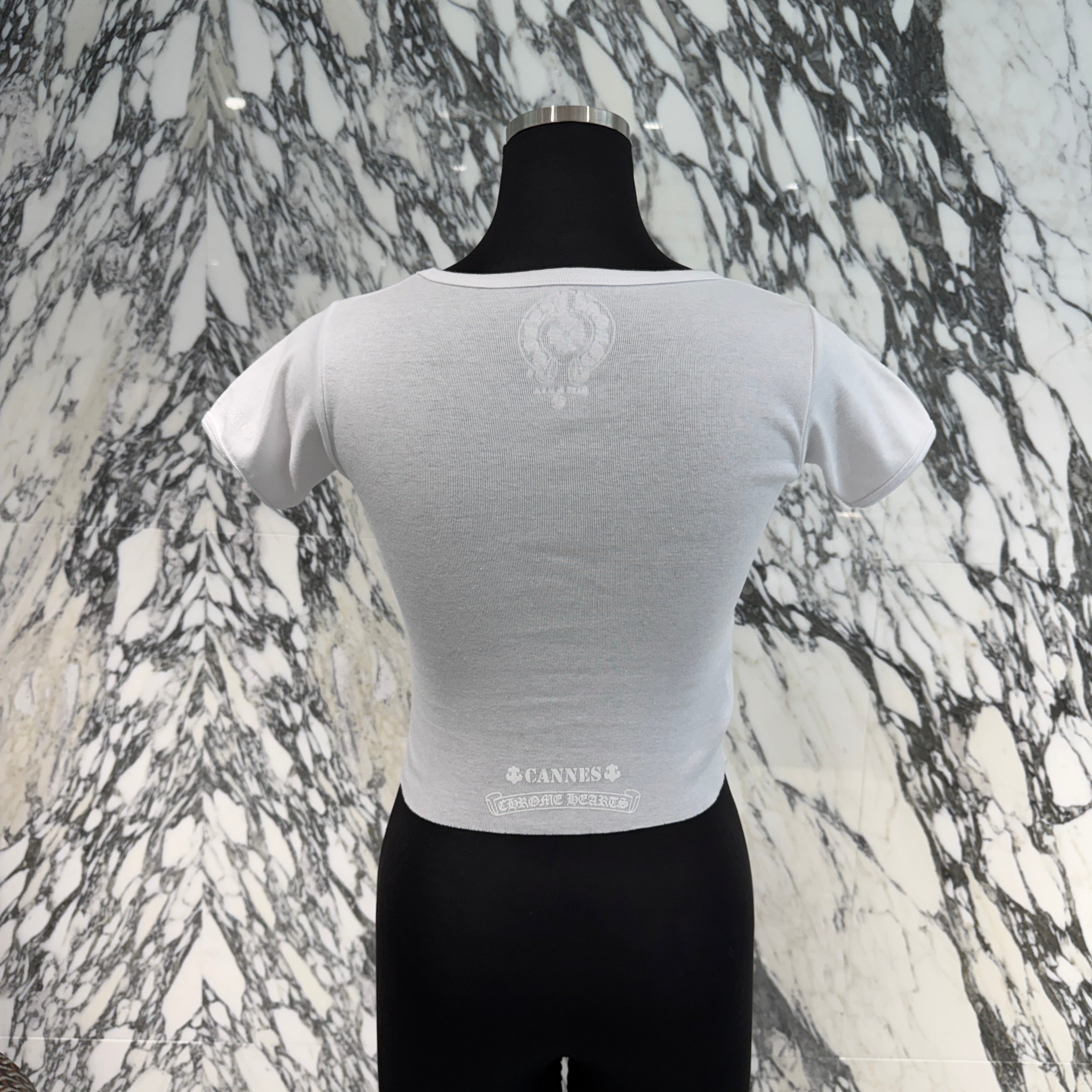 CHROME HEARTS CANNES Limited Love You BS FLARE Print Ladies Tee Size ONESIZE(68-112) クロムハーツ カンヌ限定 ラブユー BSフレア プリント レディースTシャツ サイズONESIZE(68-112)