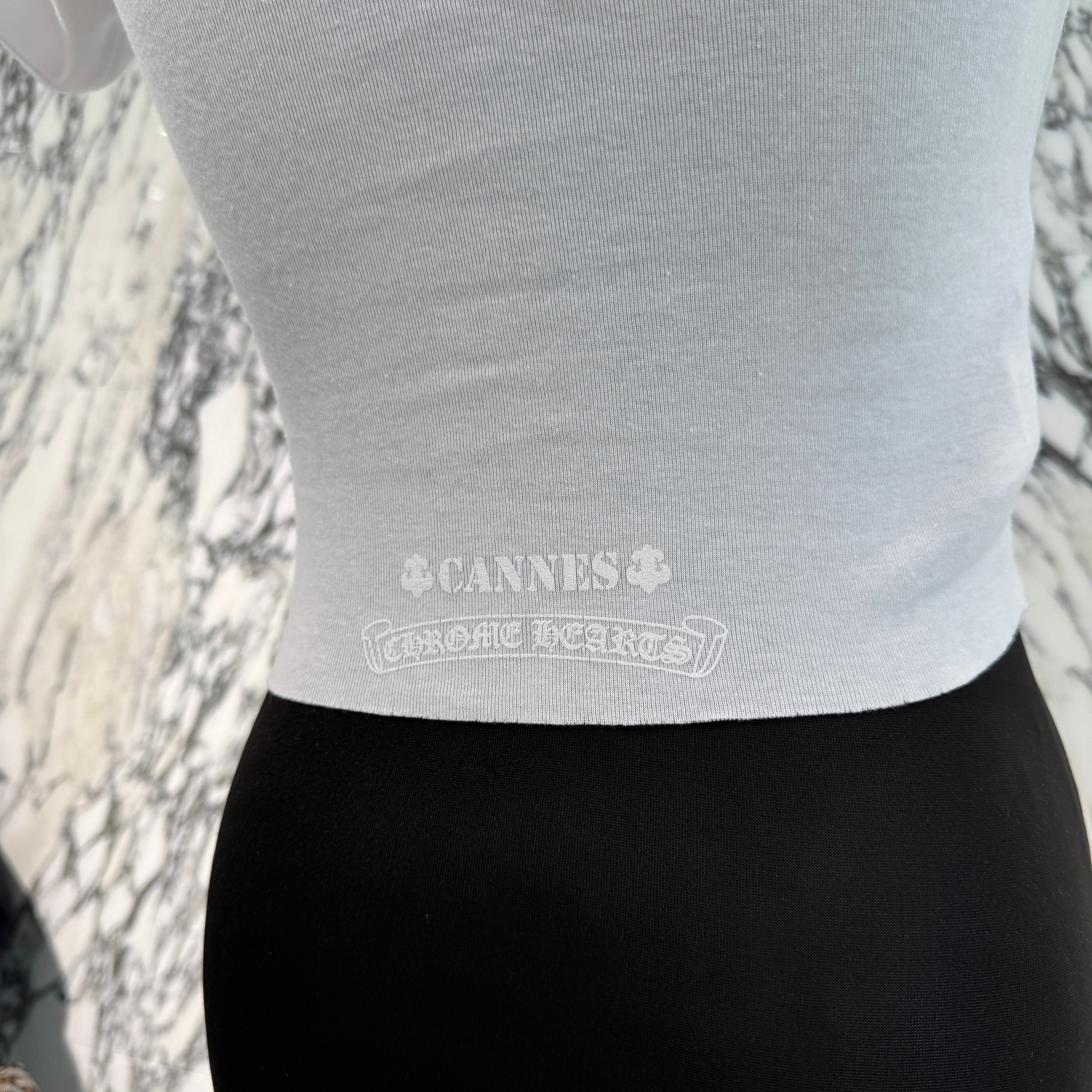 CHROME HEARTS CANNES Limited Love You BS FLARE Print Ladies Tee Size ONESIZE(68-112) クロムハーツ カンヌ限定 ラブユー BSフレア プリント レディースTシャツ サイズONESIZE(68-112)