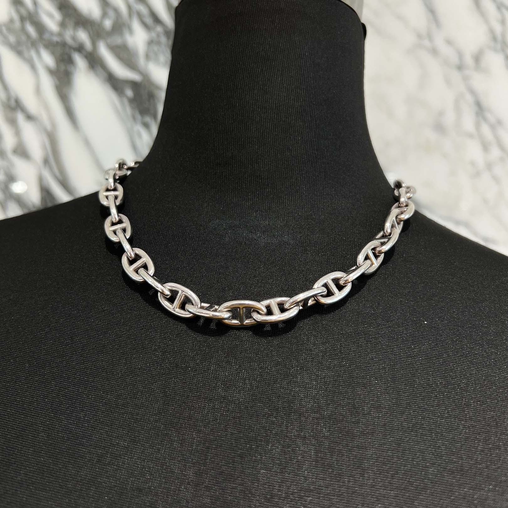 HERMES Chaine d'Ancre Necklace MM 39コマ エルメス シェーヌダンクル