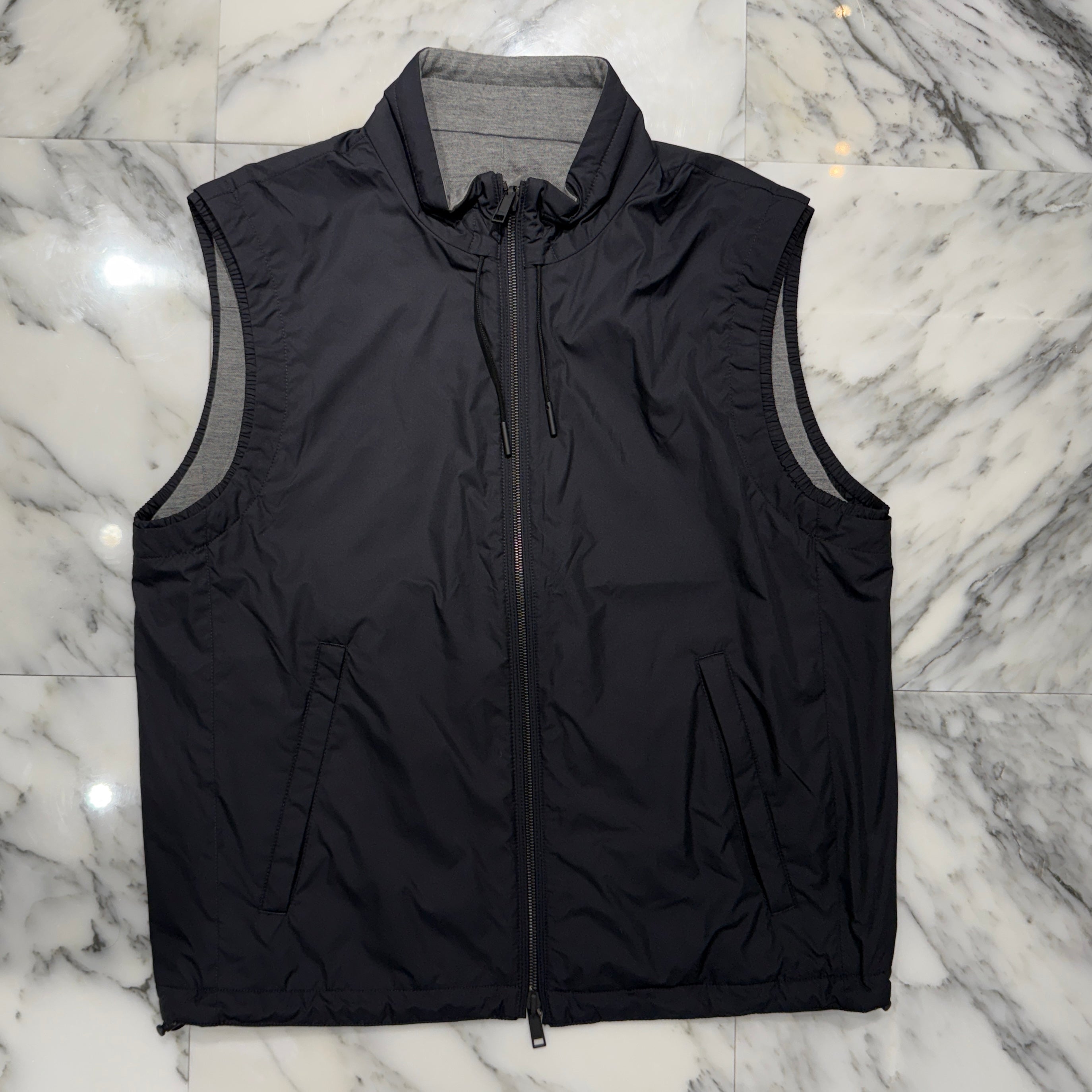 ZEGNA Microfiber Reversible BREZZA Vest E7T33 7110B Size 52 ゼニア マイクロファイバー リバーシブル ブレッザ ベスト