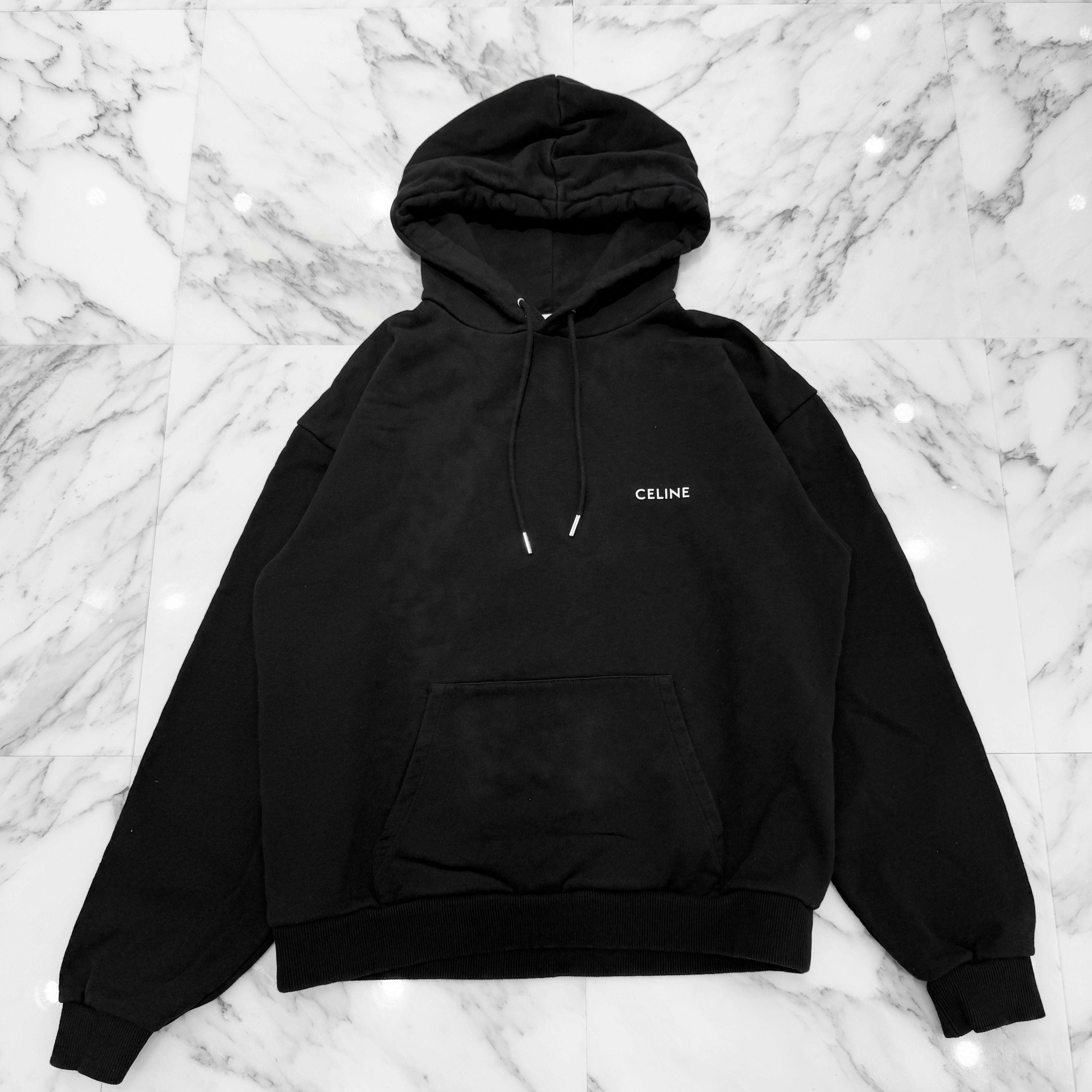 CELINE 2024AW Cotton Fleece Loose Hoodie 2Y958670Q Size L セリーヌ コットンフリース ルーズフーディ サイズ L