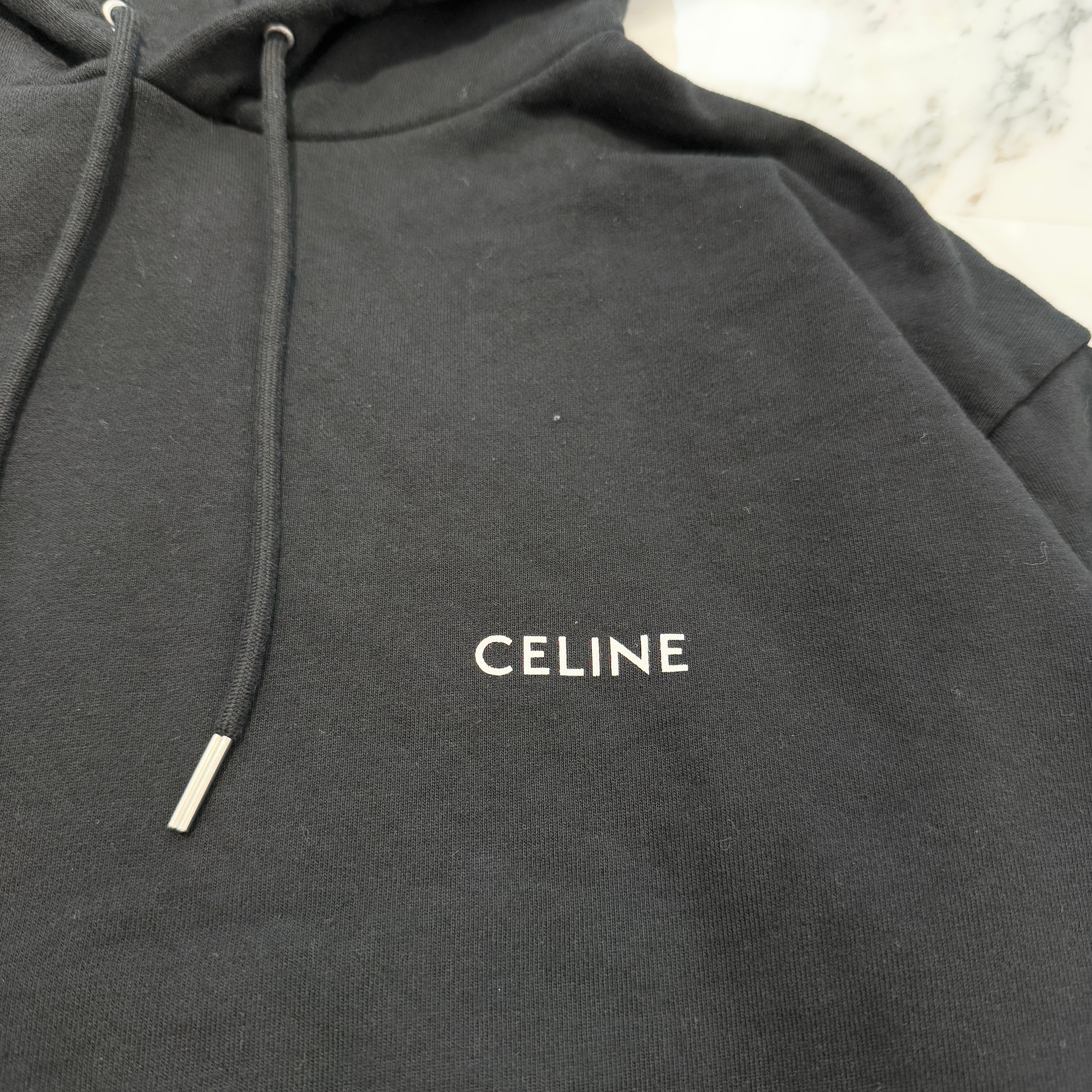 CELINE 2024AW Cotton Fleece Loose Hoodie 2Y958670Q Size L セリーヌ コットンフリース ルーズフーディ サイズ L