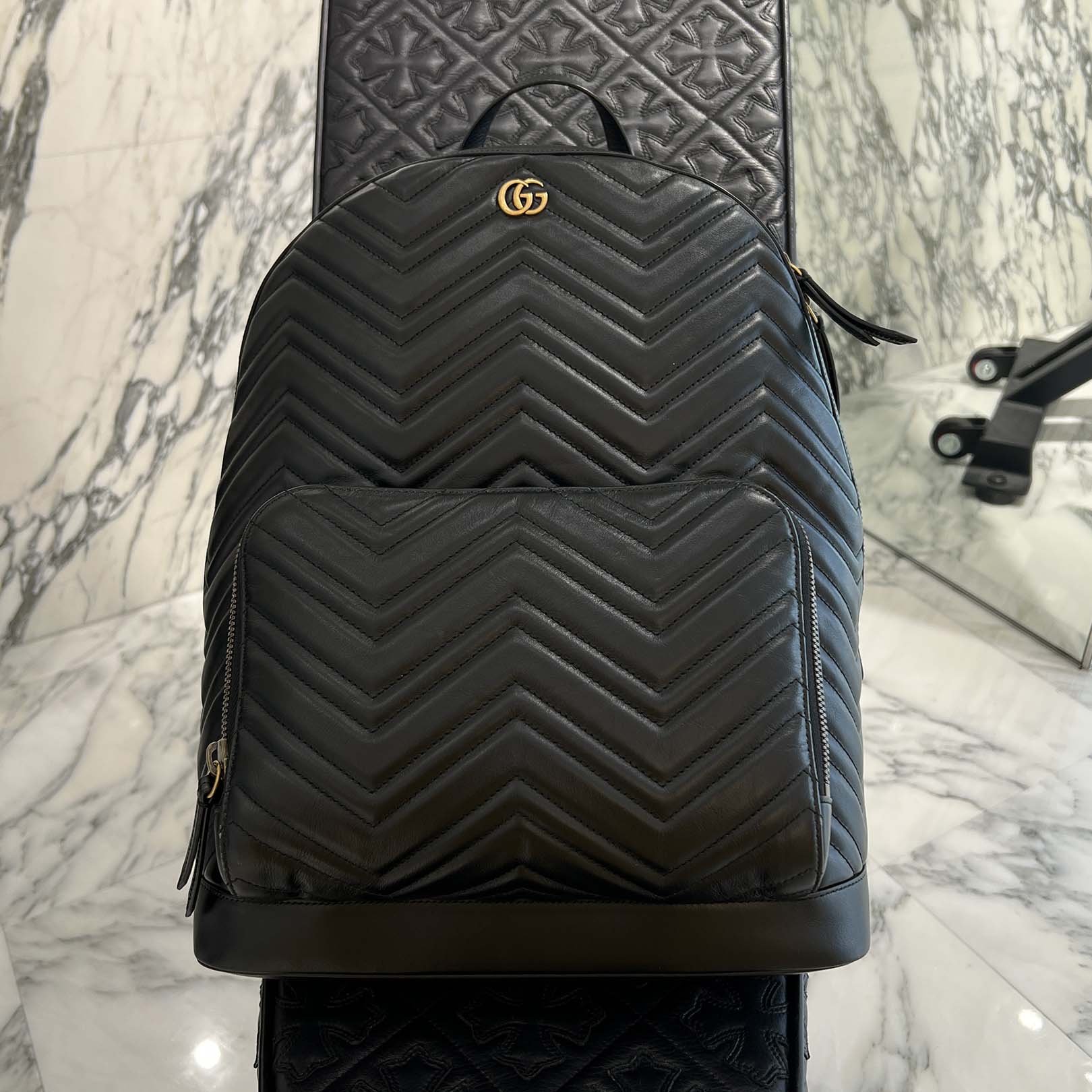 GUCCI GG Marmont Quilted Back Pack グッチ GGマーモント キルティングバッグパック