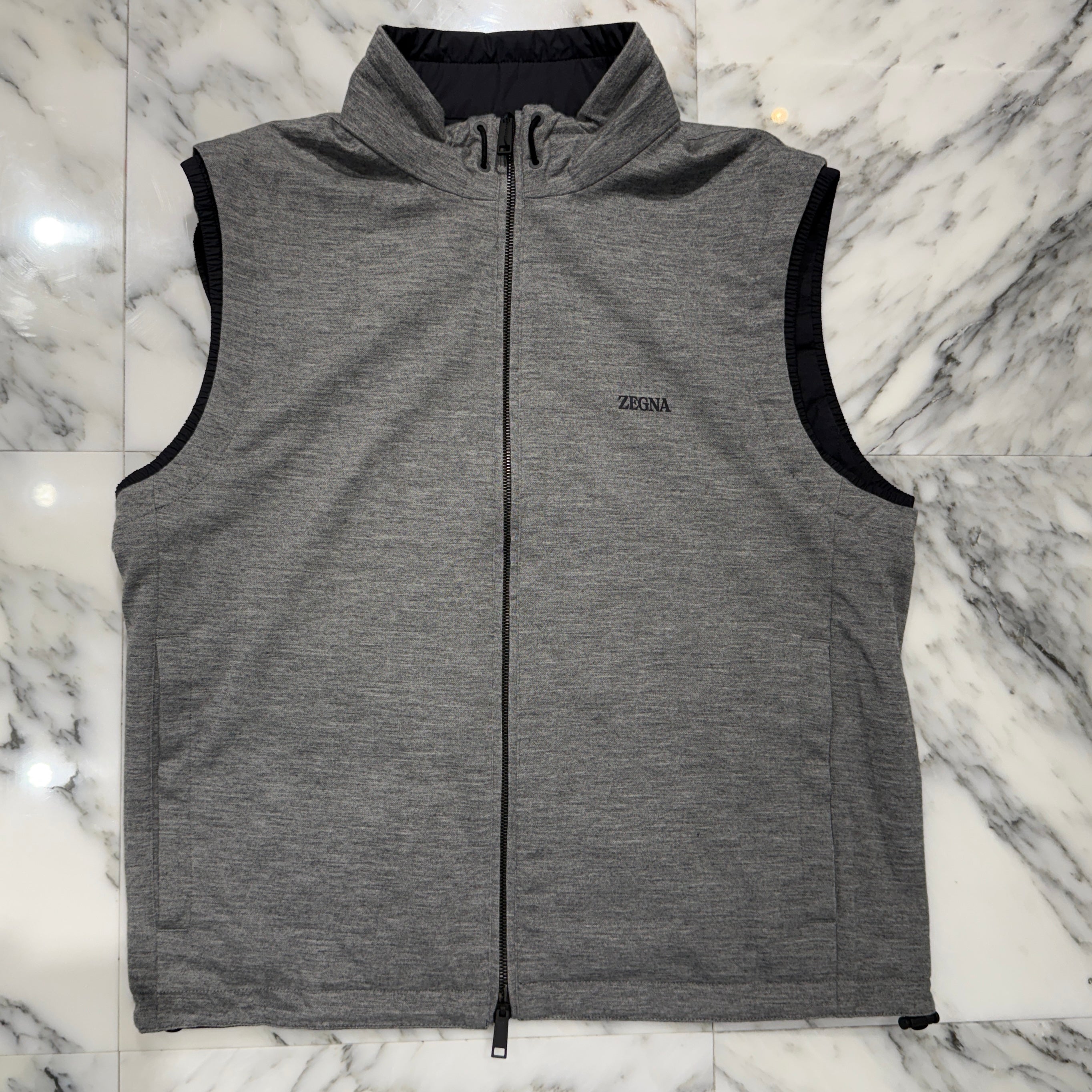 ZEGNA Microfiber Reversible BREZZA Vest E7T33 7110B Size 52 ゼニア マイクロファイバー リバーシブル ブレッザ ベスト